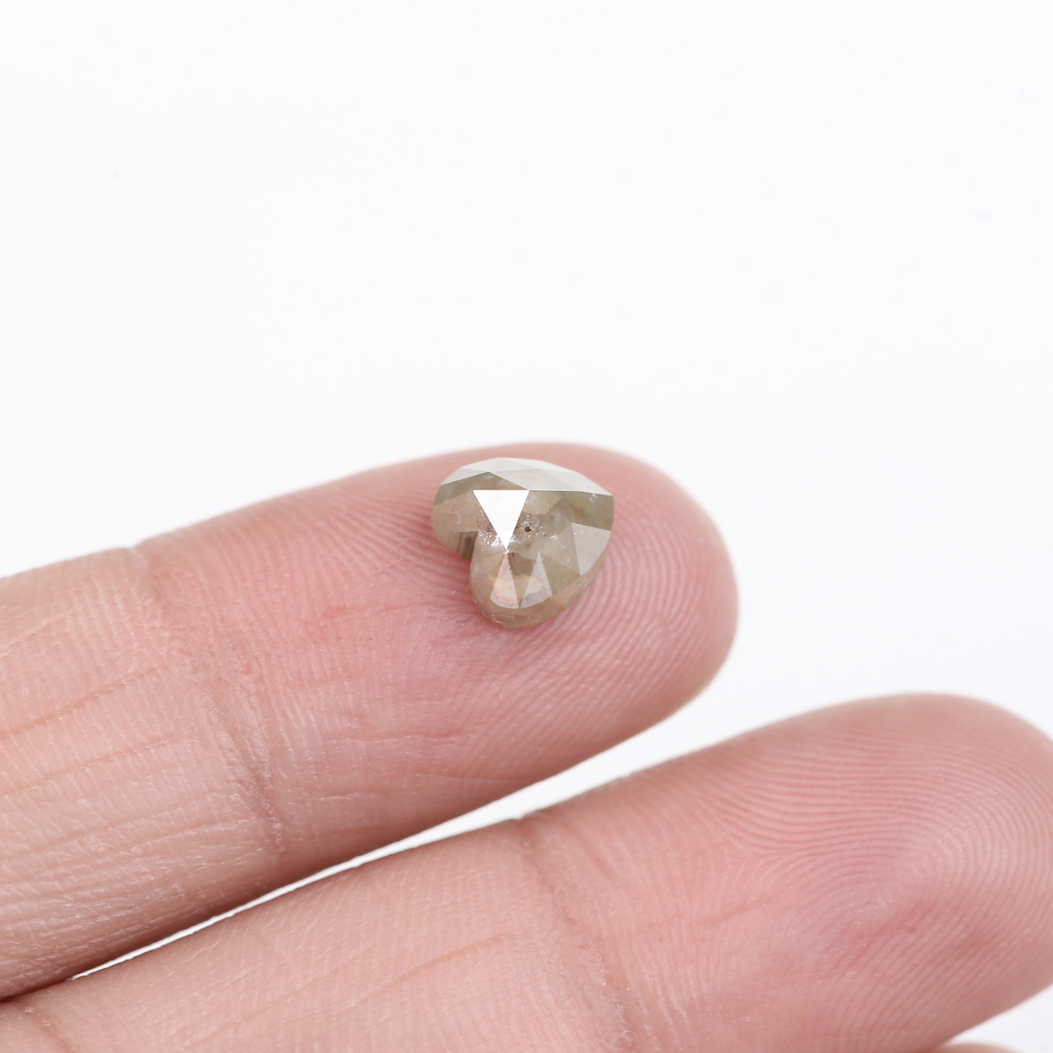 1.73 Carat Natural Heart Rosecut Rustic Loose Diamond 7.10 MM