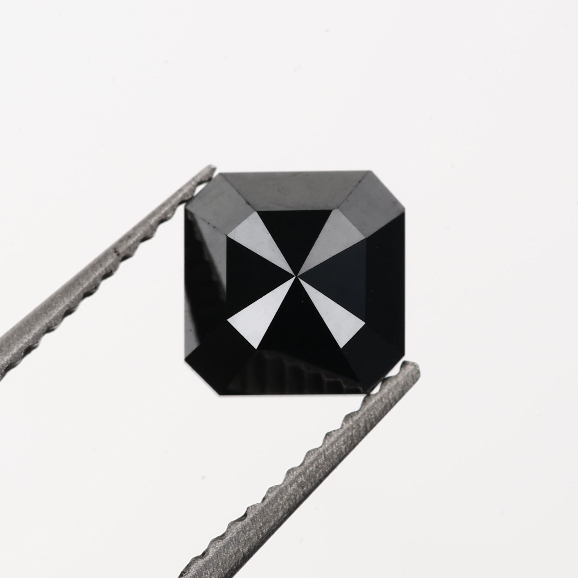 1.88 Carat 6.69 X 6.62 X 4.22 MM AAA Asscher Cut Fancy Black Natural Loose Diamond - Blackdiamond