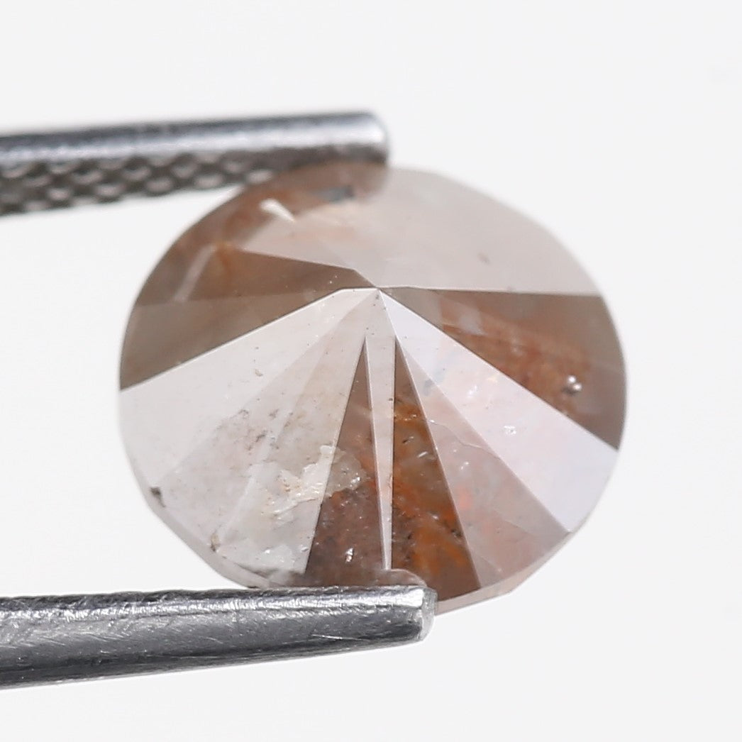 2.79 Carat Natural Fancy Brown Orange Round Diamond 8.12 MM