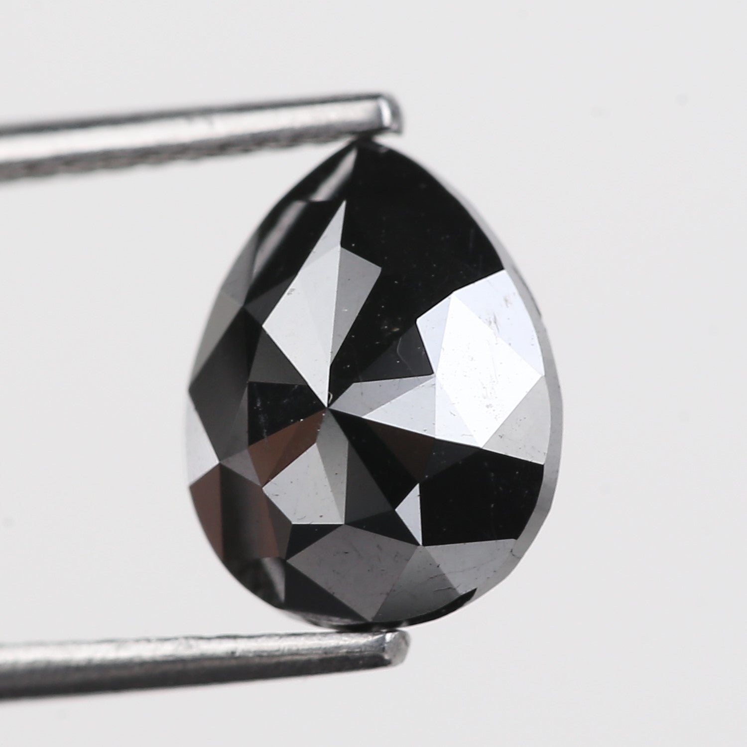 2.35 Carat Natural Fancy Black Pear Diamond 9.7 MM