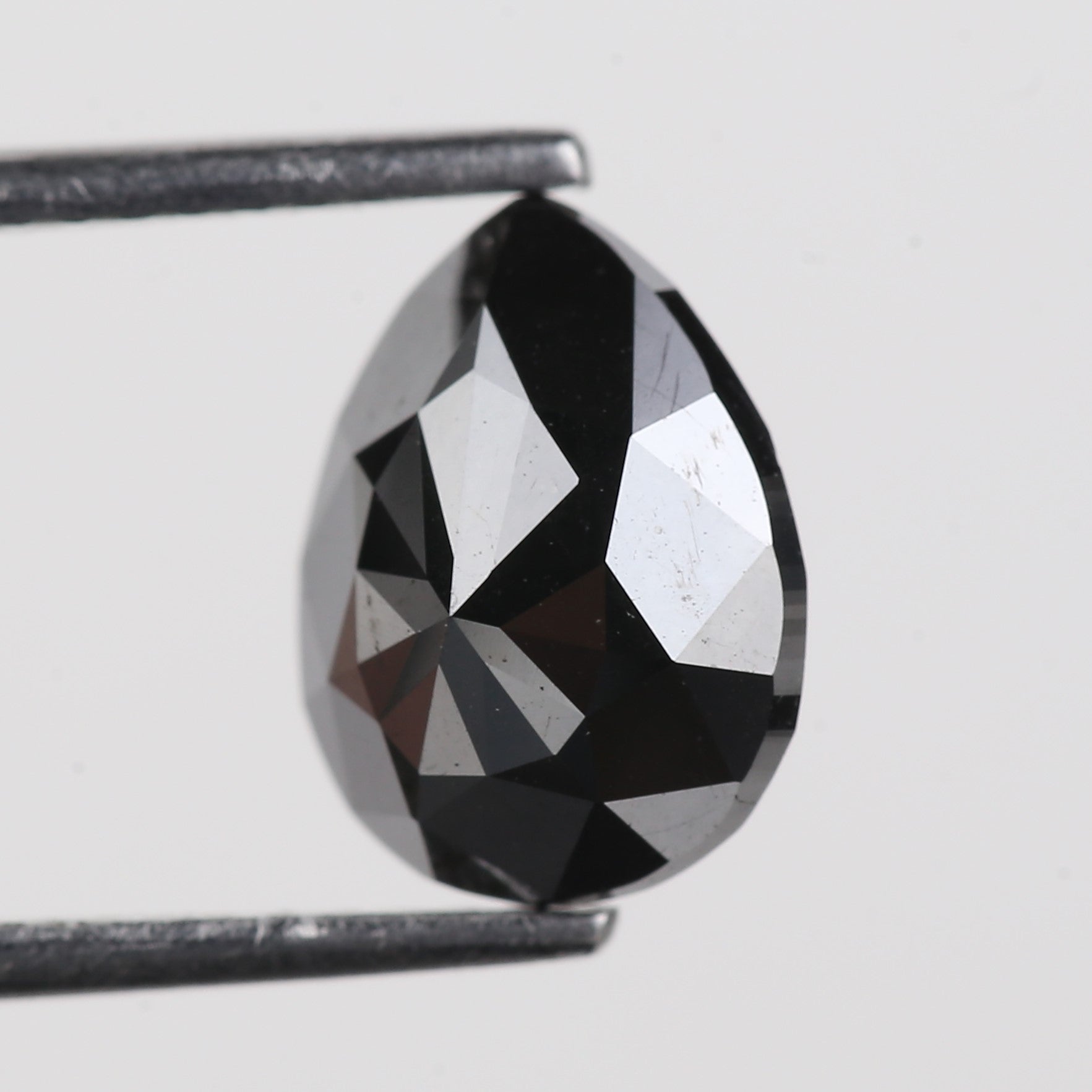 2.35 Carat Natural Fancy Black Pear Diamond 9.7 MM