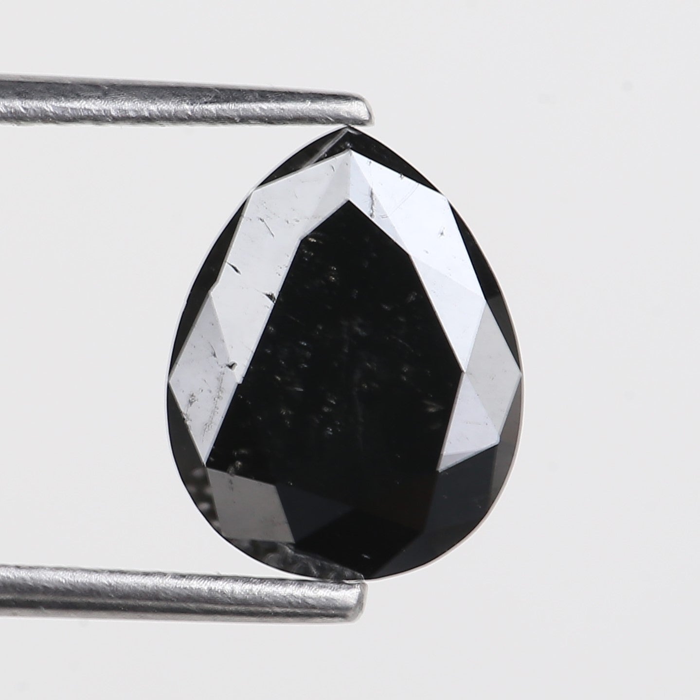 2.35 Carat Natural Fancy Black Pear Diamond 9.7 MM