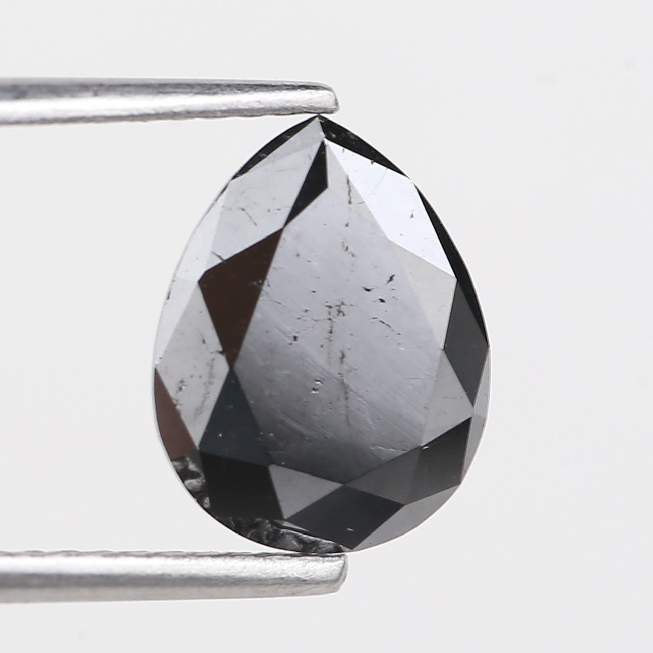 2.35 Carat Natural Fancy Black Pear Diamond 9.7 MM