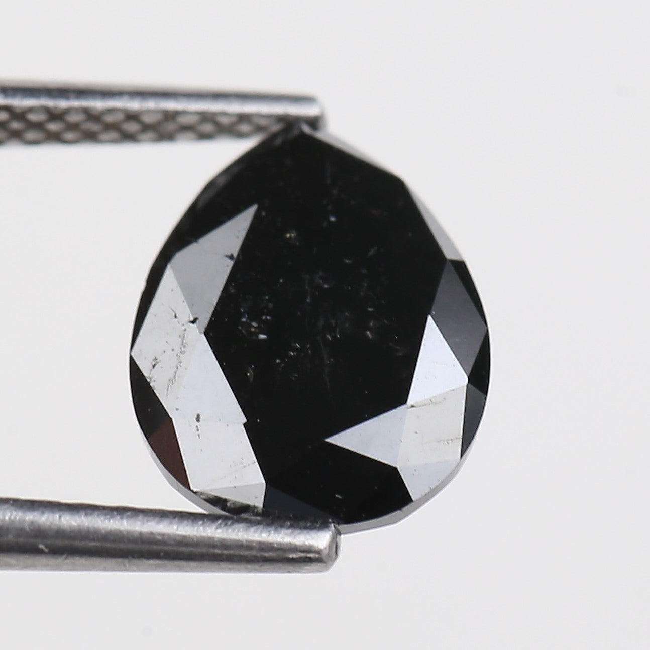 2.35 Carat Natural Fancy Black Pear Diamond 9.7 MM