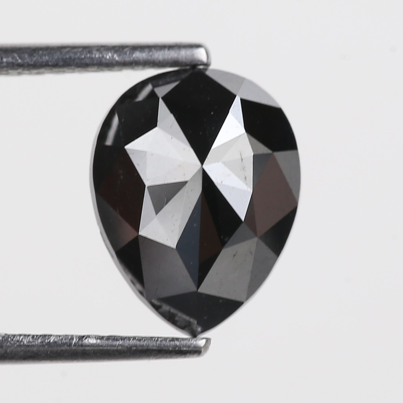 2.35 Carat Natural Fancy Black Pear Diamond 9.7 MM