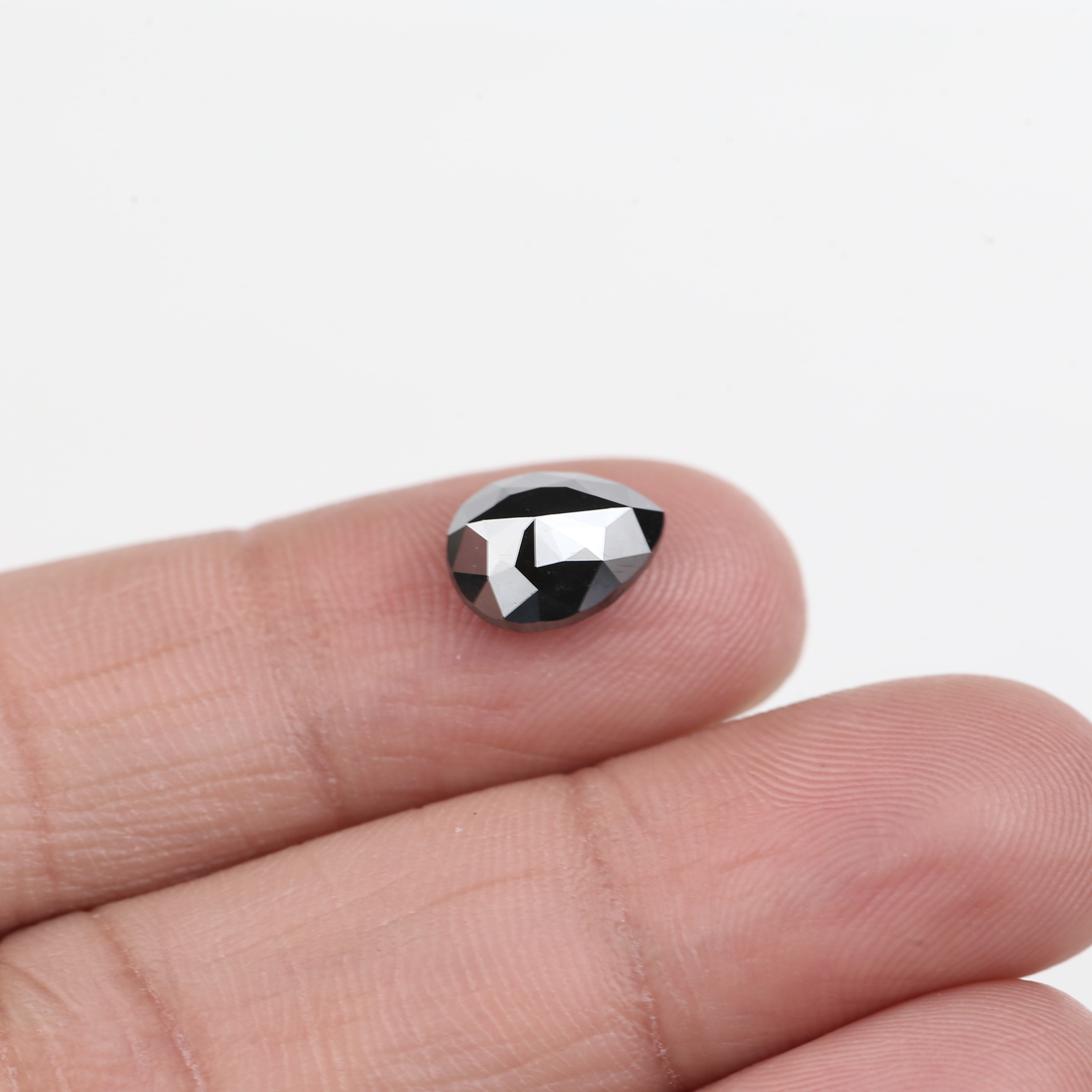 2.35 Carat Natural Fancy Black Pear Diamond 9.7 MM