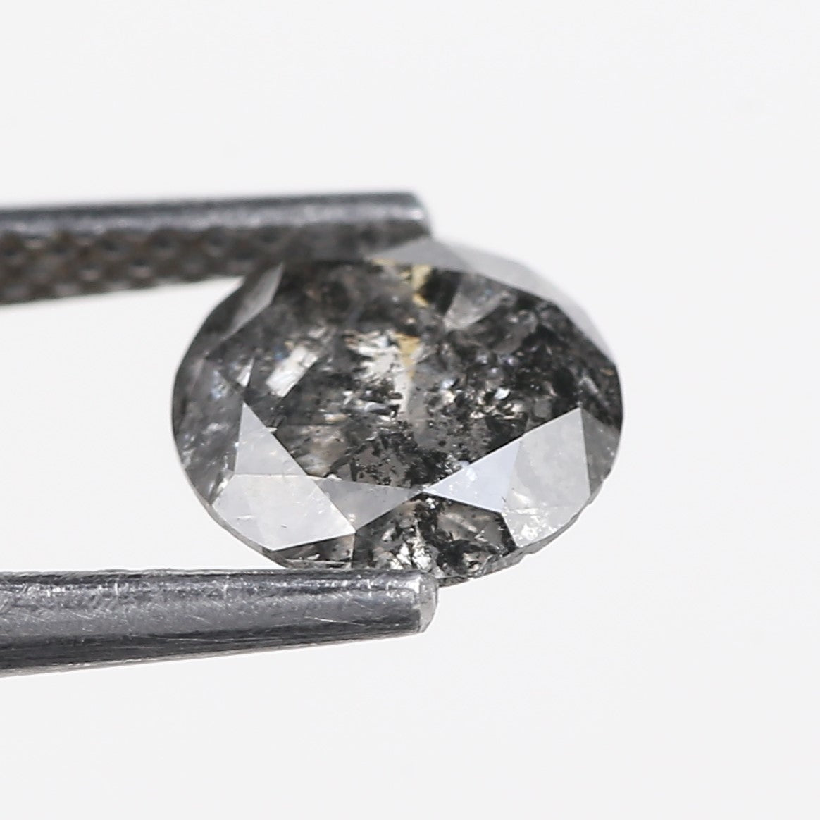 1.12 Carat Natural Salt and Pepper Round Galaxy Diamond 7 MM