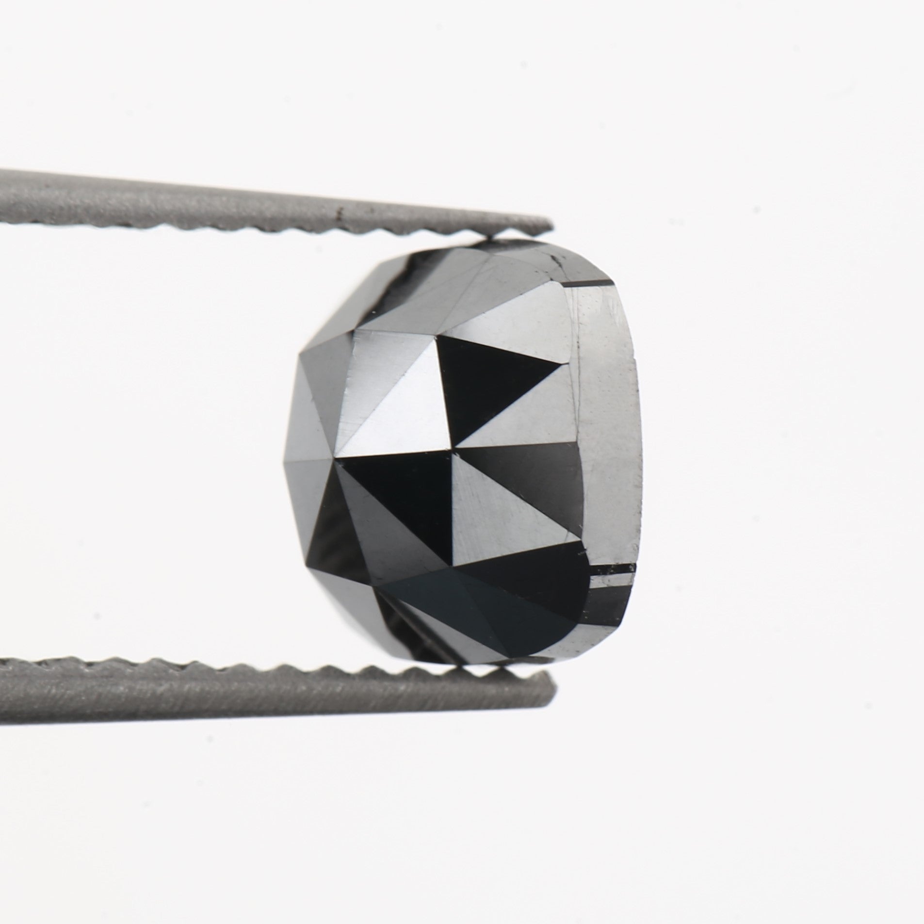 2.47 Carat 8 X 7.7 X 4.5 MM Natural Cushion Cut Black Loose Diamond - Blackdiamond