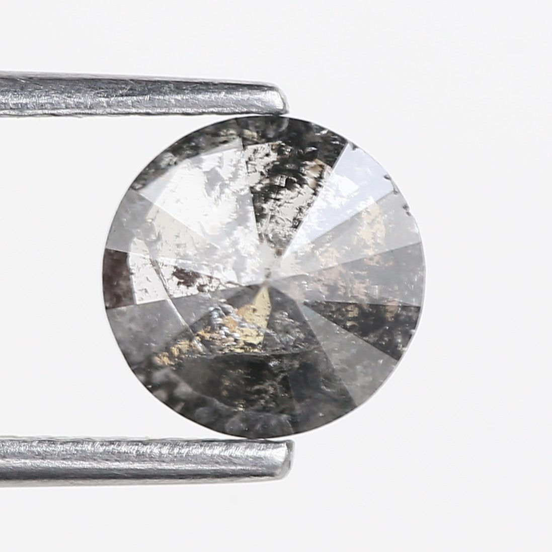 1.12 Carat Natural Salt and Pepper Round Galaxy Diamond 7 MM