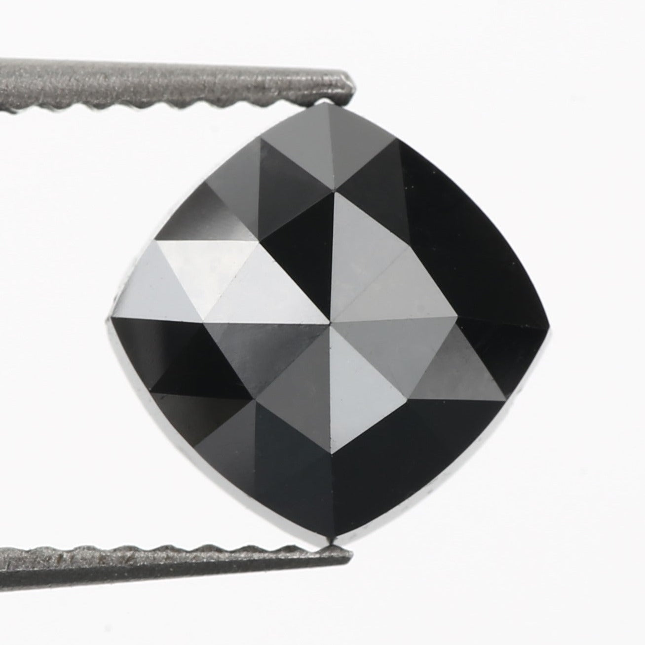 2 ct black rose cut cushion diamond