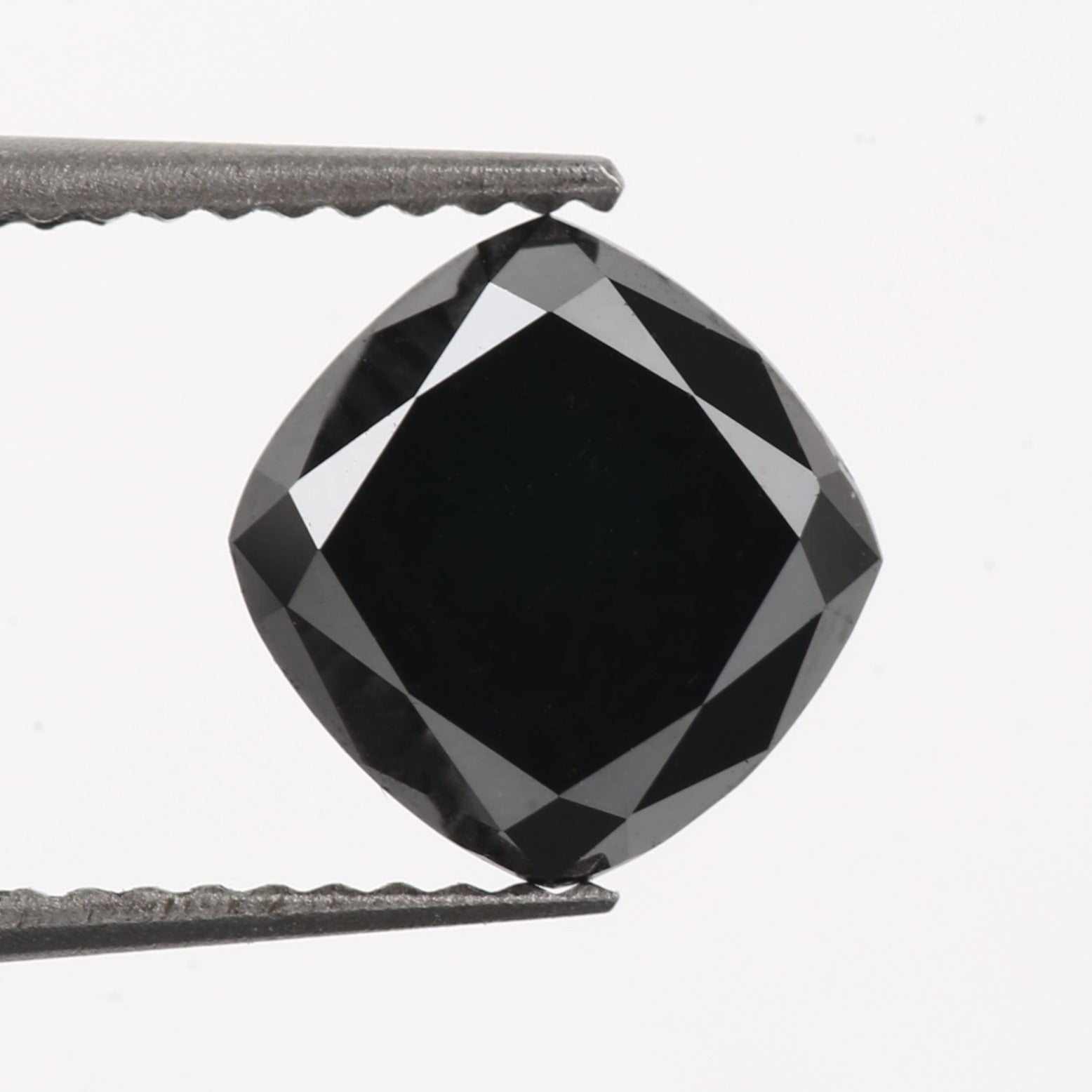 black cushion brilliant cut diamond