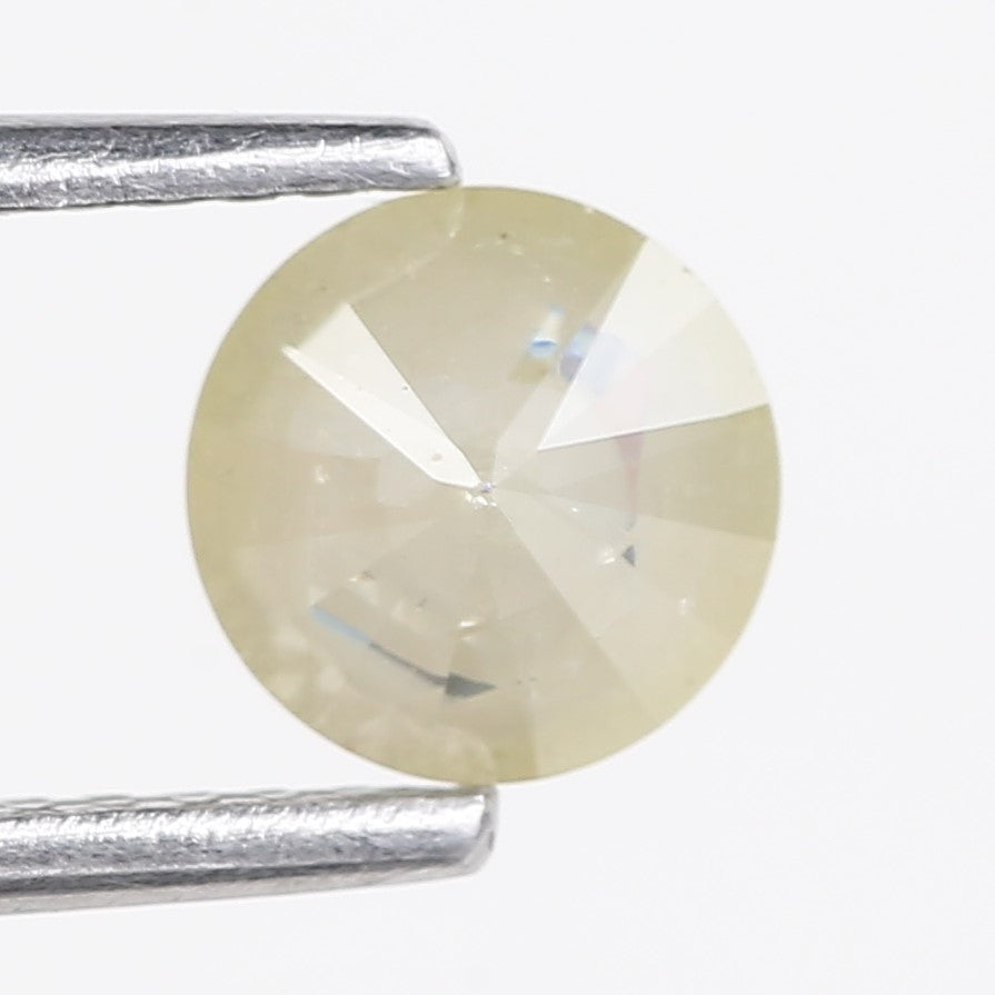 0.87 Carat Natural Round Shape Icy Salt and Pepper Diamond 5.81 MM