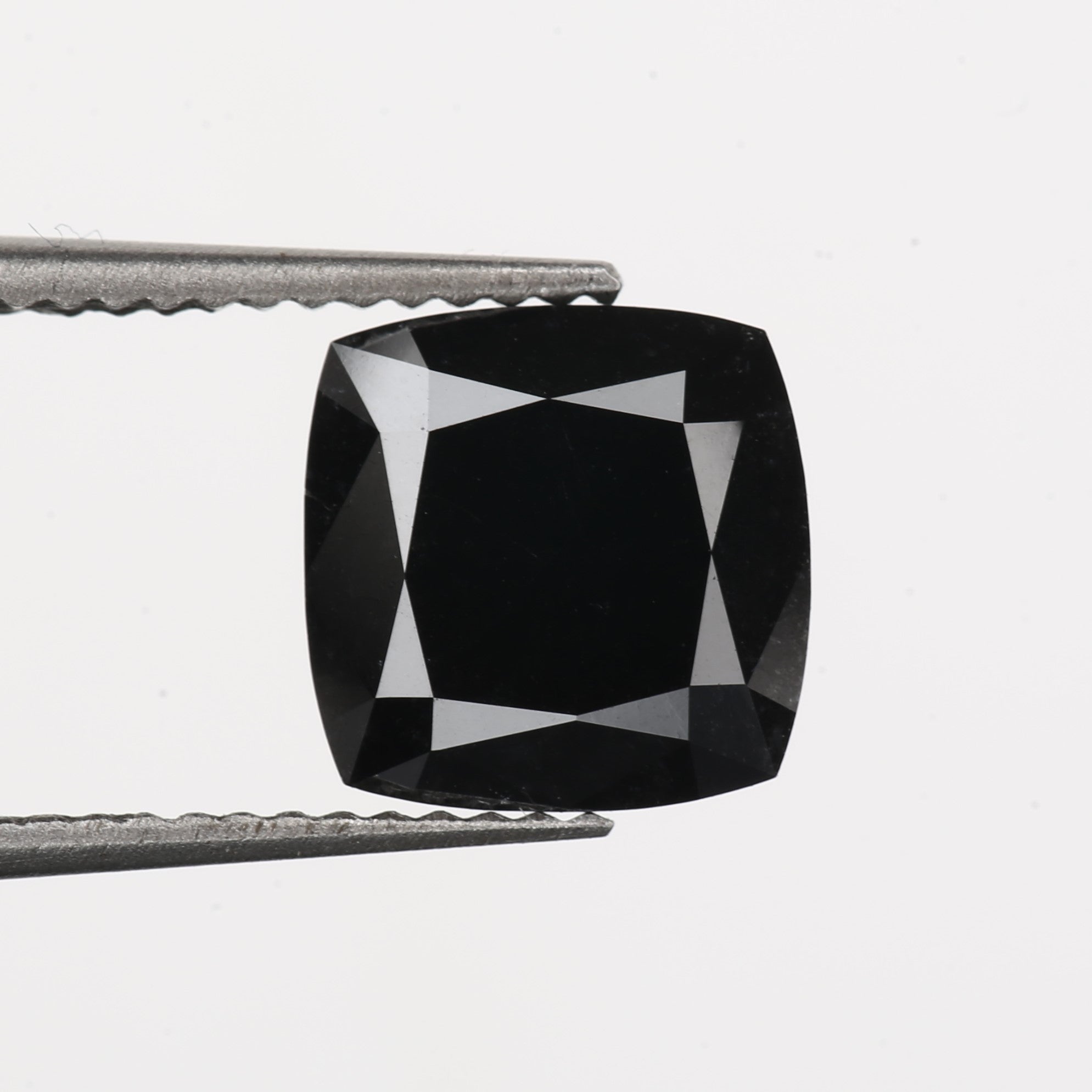 black cushion men and women engagement rings