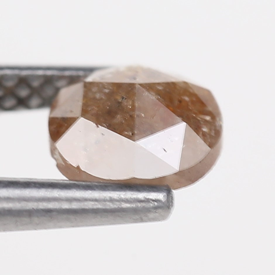 0.60 Carat Natural Salt and Pepper Round Rosecut Rustic Diamond 5.41 MM