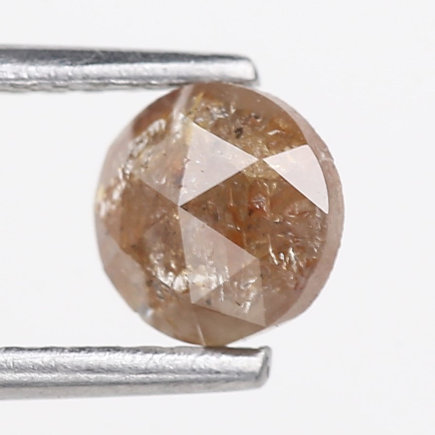 0.60 Carat Natural Salt and Pepper Round Rosecut Rustic Diamond 5.41 MM