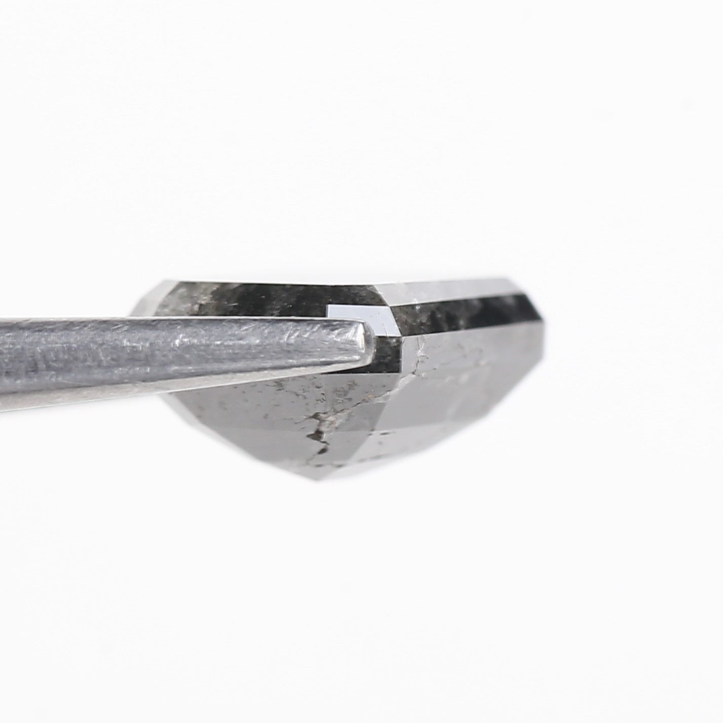 4.16 Carat Natural Black Emerald Loose Salt and Pepper Diamond 9.74 MM