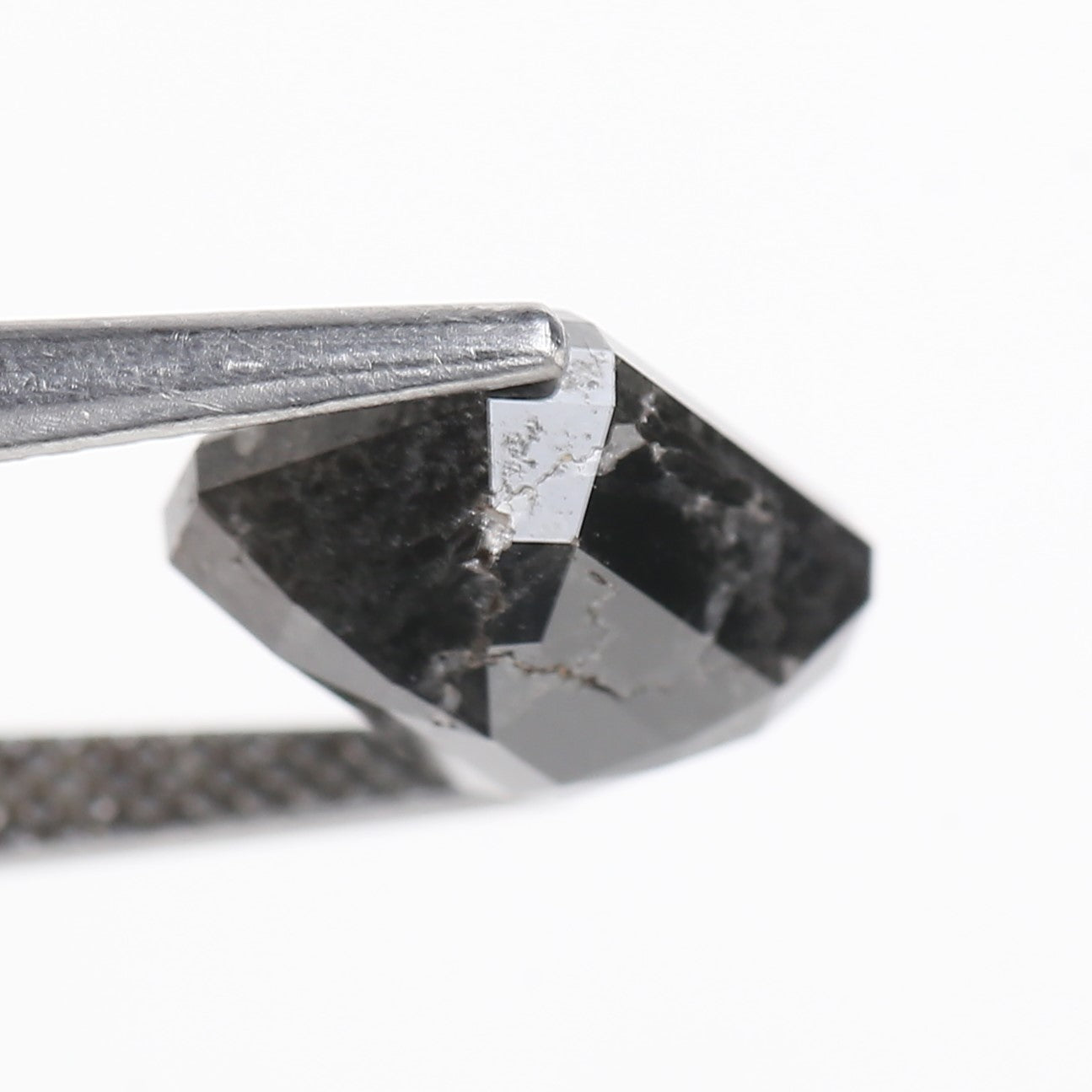 4.16 Carat Natural Black Emerald Loose Salt and Pepper Diamond 9.74 MM