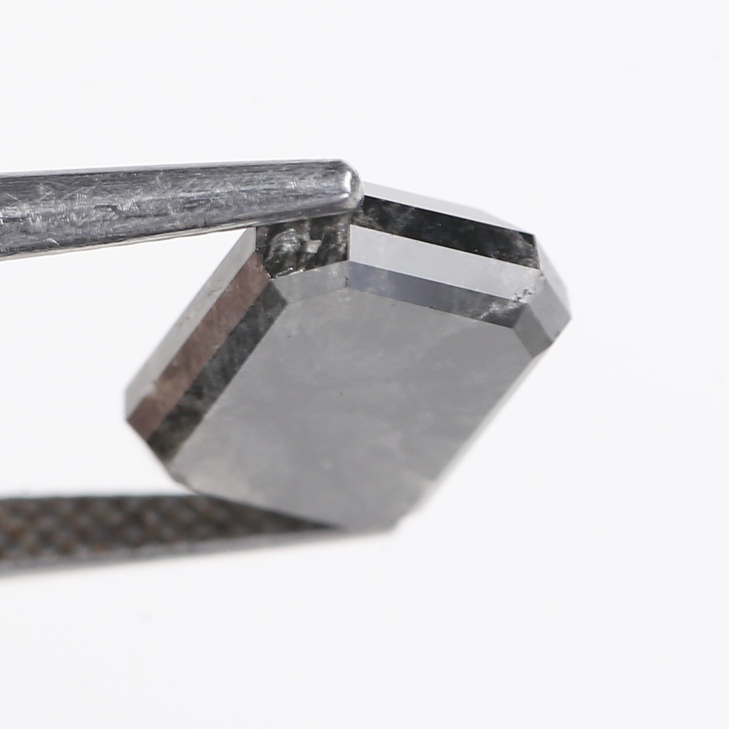 4.16 Carat Natural Black Emerald Loose Salt and Pepper Diamond 9.74 MM