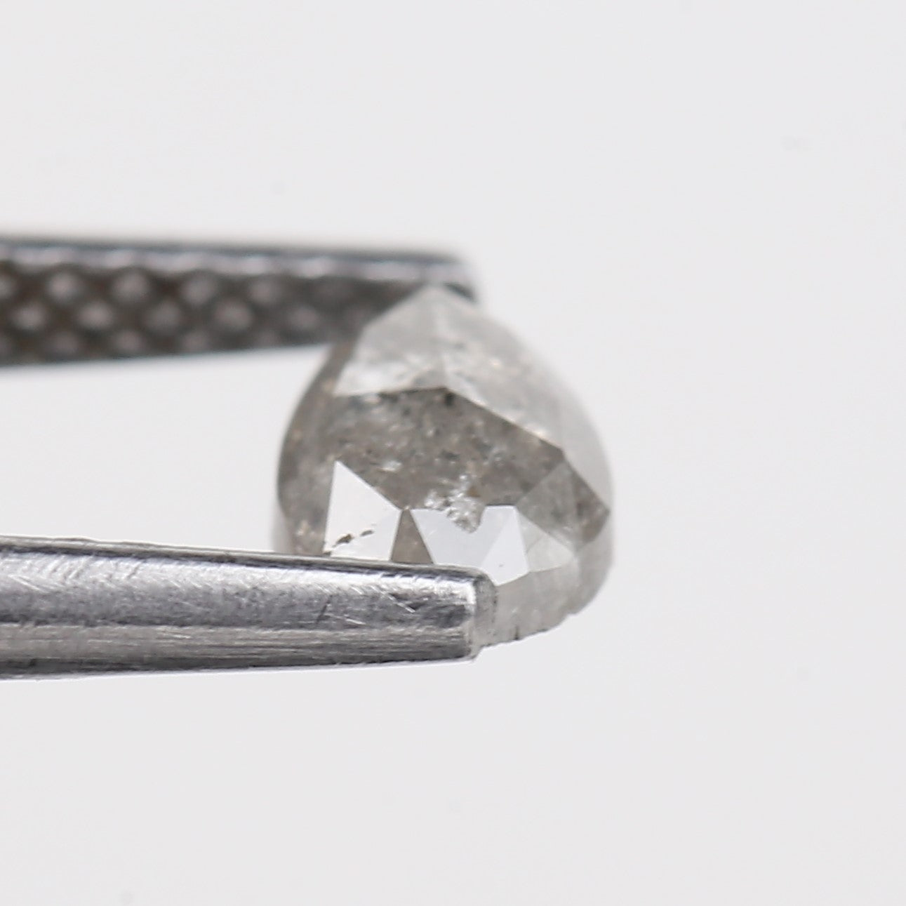 0.45 Carat Natural Grey Pear Cut Salt and Pepper Loose Diamond 6.07 MM
