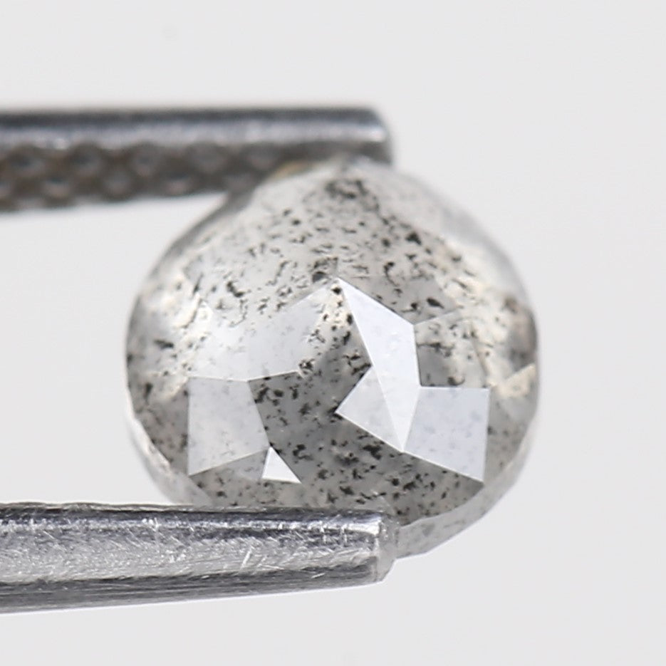 1 Carat Transparent Diamond Tear Drop Salt and Pepper Stone 6.26 MM