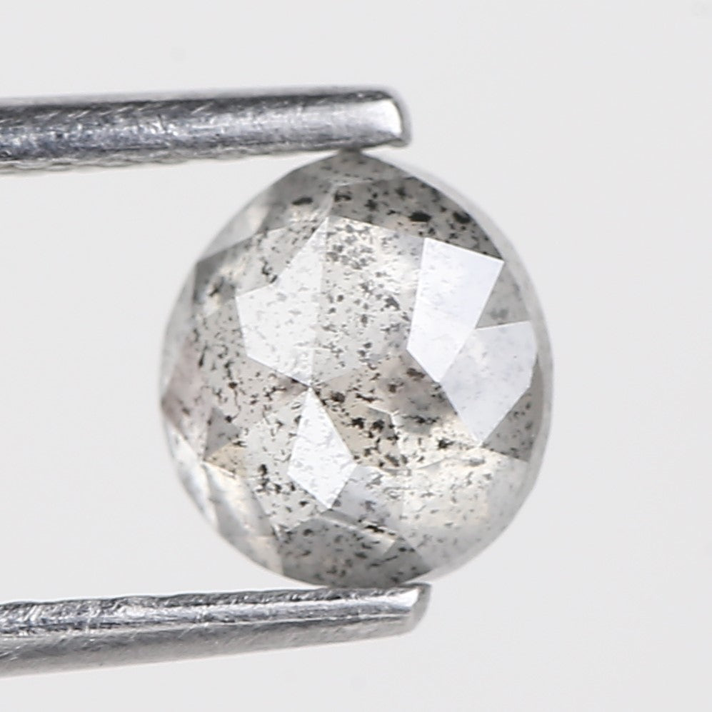 1 Carat Transparent Diamond Tear Drop Salt and Pepper Stone 6.26 MM