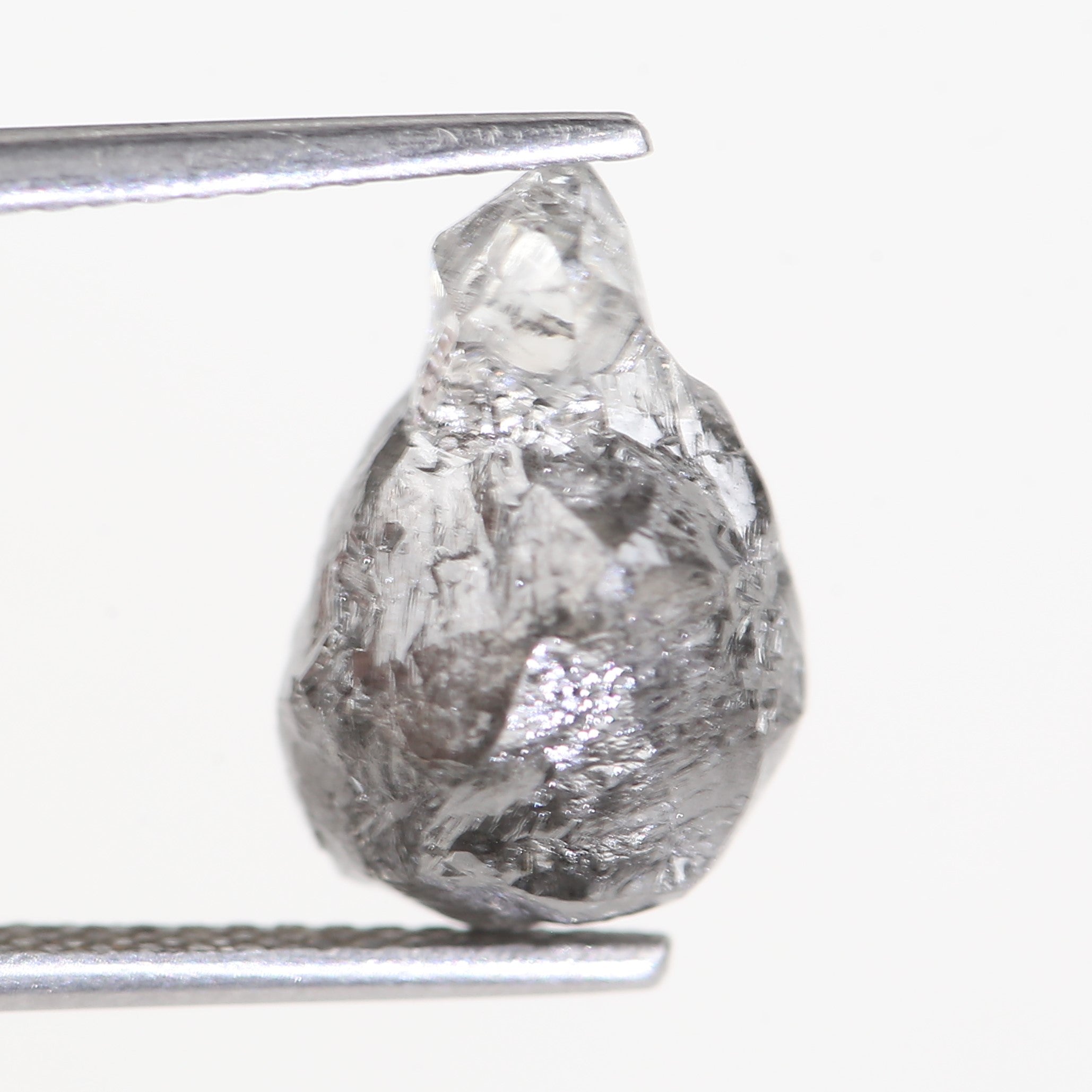 5.49 Carat Natural Rough Uncut Gray Translucent Raw Diamond 12 MM