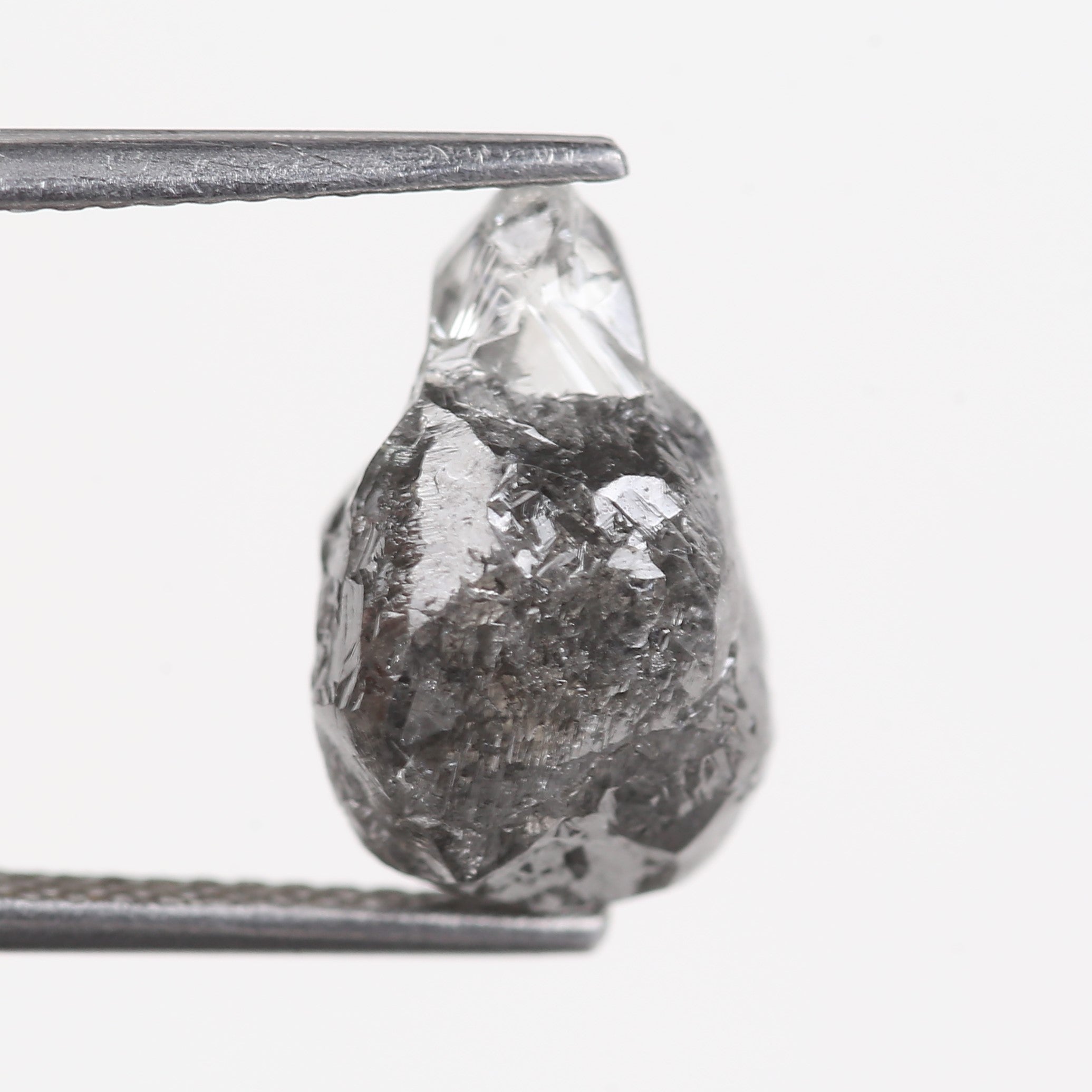 5.49 Carat Natural Rough Uncut Gray Translucent Raw Diamond 12 MM