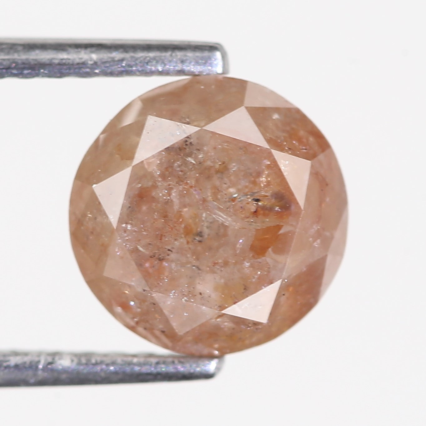 2.31 Carat Natural Orange Round Brilliant Diamond 7.46 MM