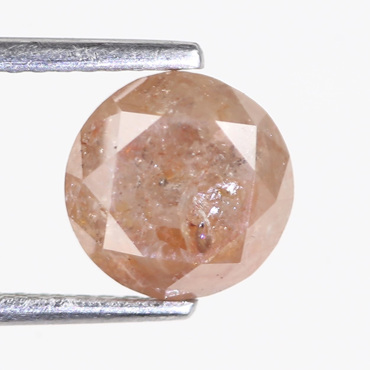 2.31 Carat Natural Orange Round Brilliant Diamond 7.46 MM