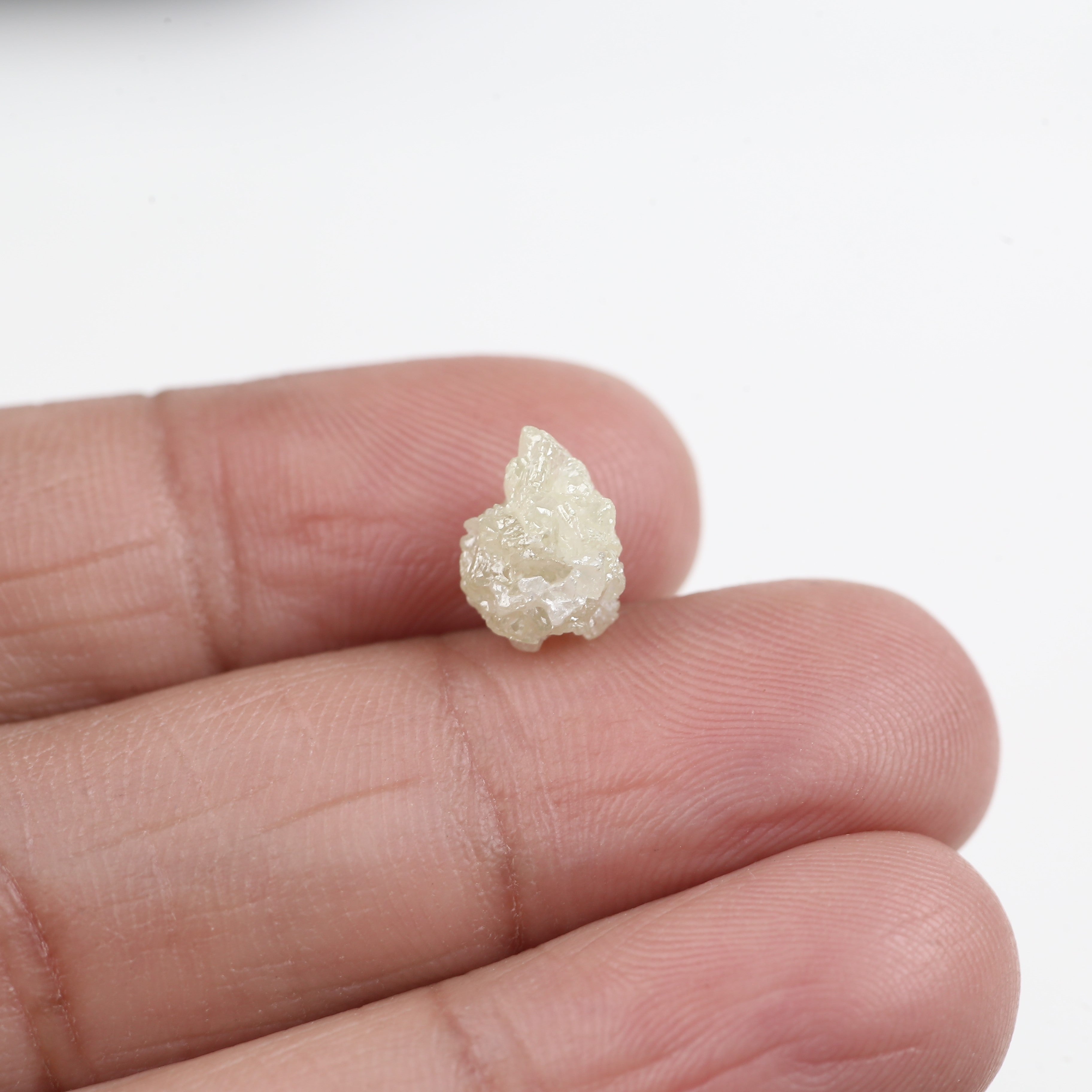 2.68 Carat Natural Rough Uncut Raw White Diamond 9.45 MM