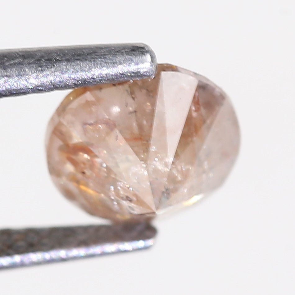 1.34 Carat Natural Salt And Pepper Round Orange Diamond For Solitaire Ring