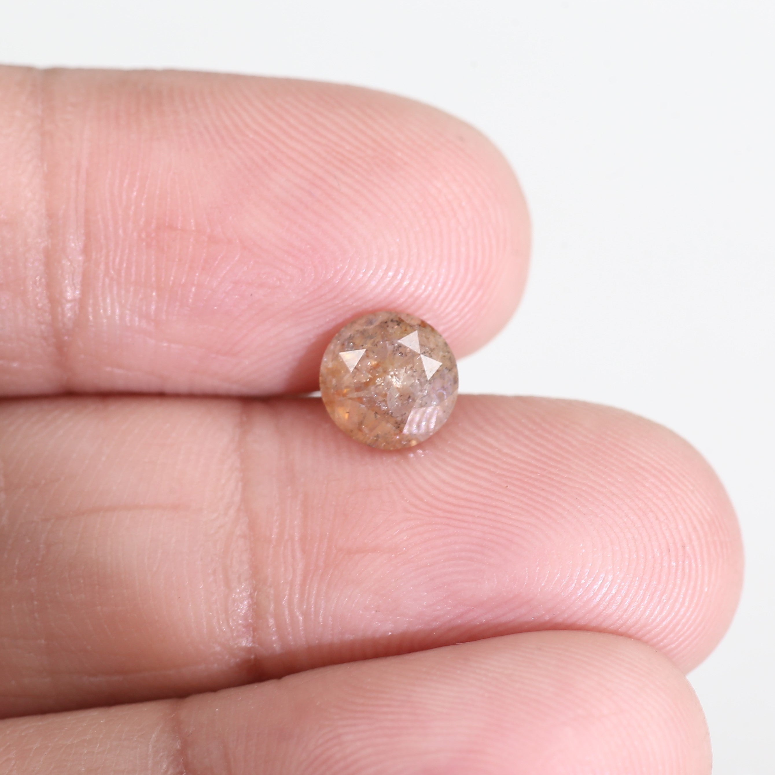 1.34 Carat Natural Salt And Pepper Round Orange Diamond For Solitaire Ring