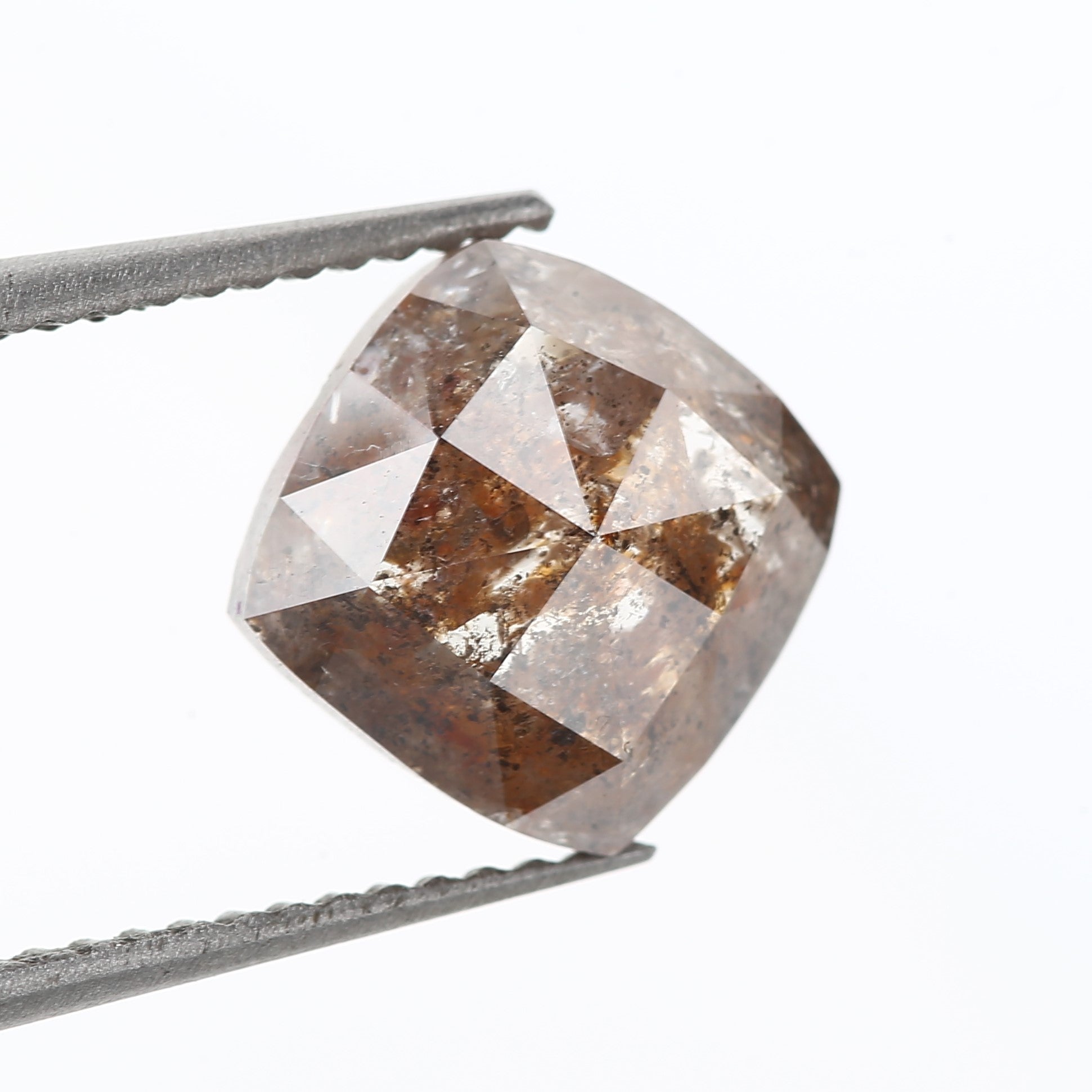 rose cut salt and pepper diamond