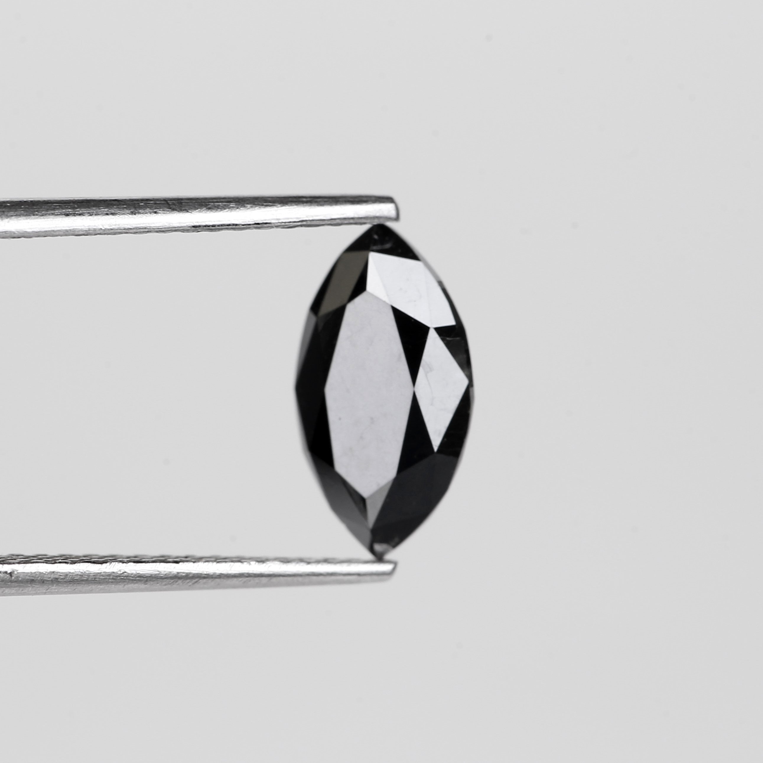 1.82 Carat Natural Marquise Brilliant Cut Black Diamond 10.89 MM