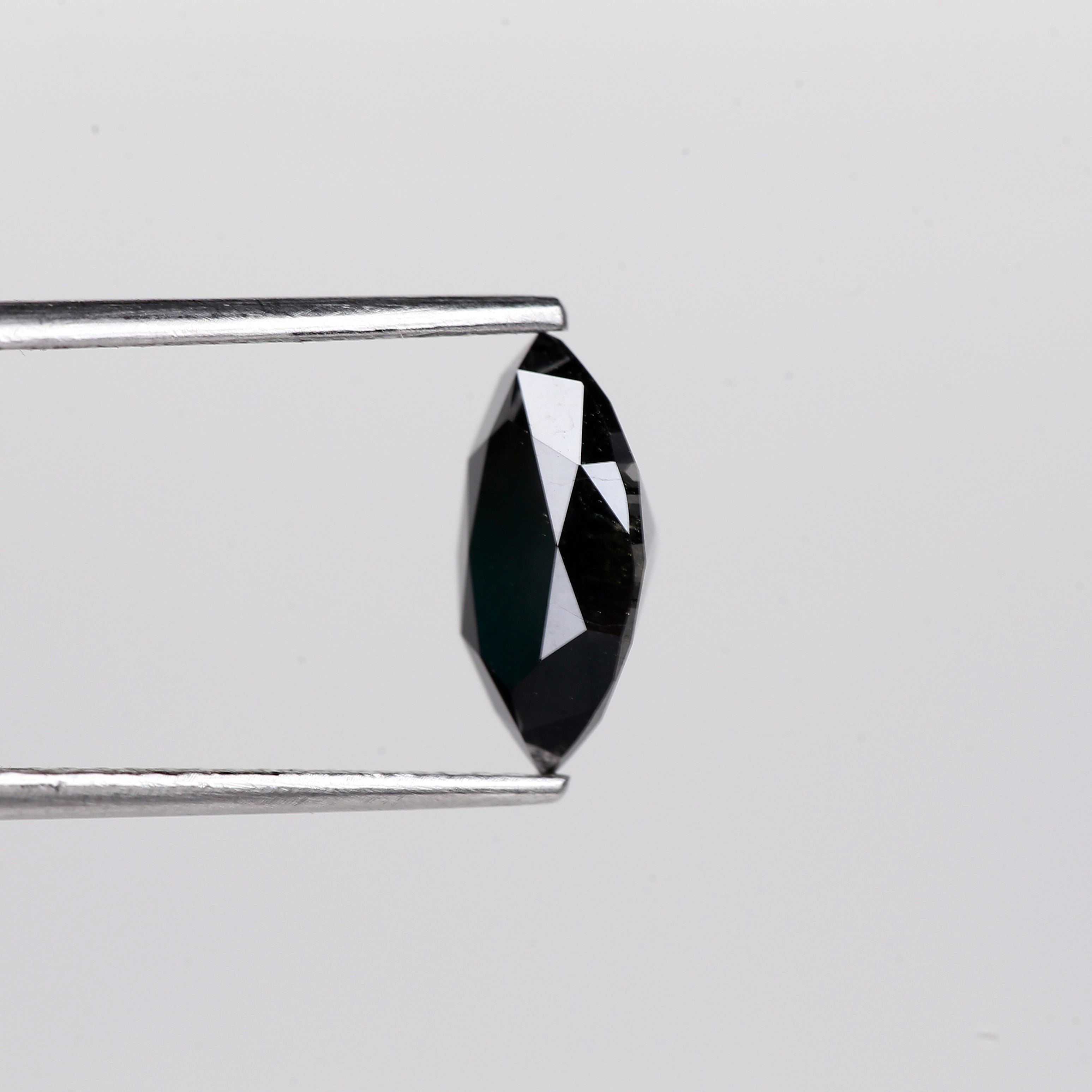 1.82 Carat Natural Marquise Brilliant Cut Black Diamond 10.89 MM