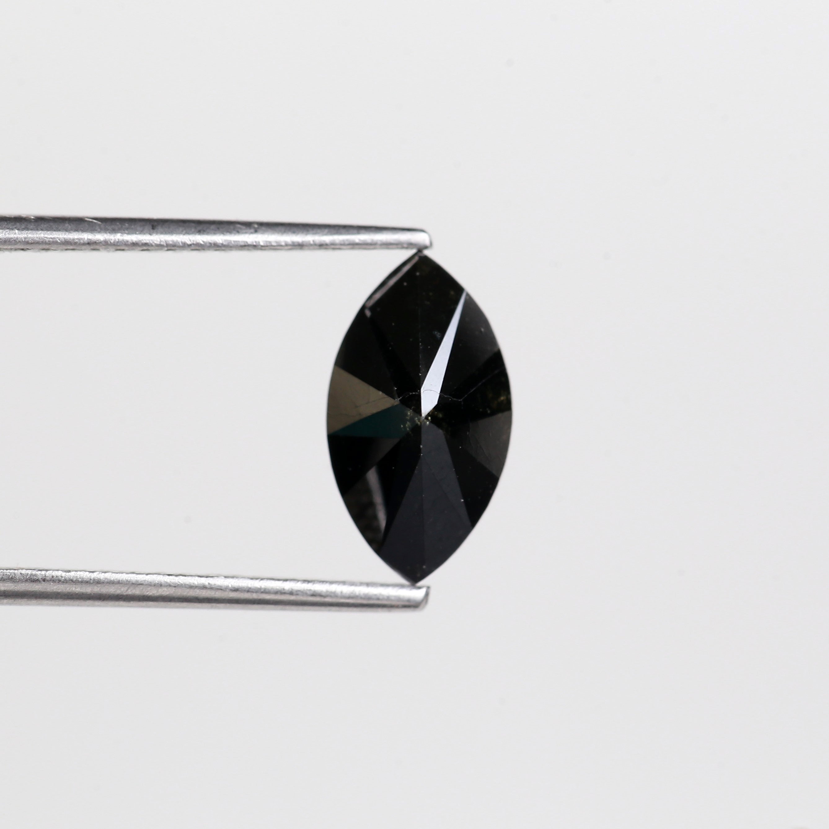 1.82 Carat Natural Marquise Brilliant Cut Black Diamond 10.89 MM