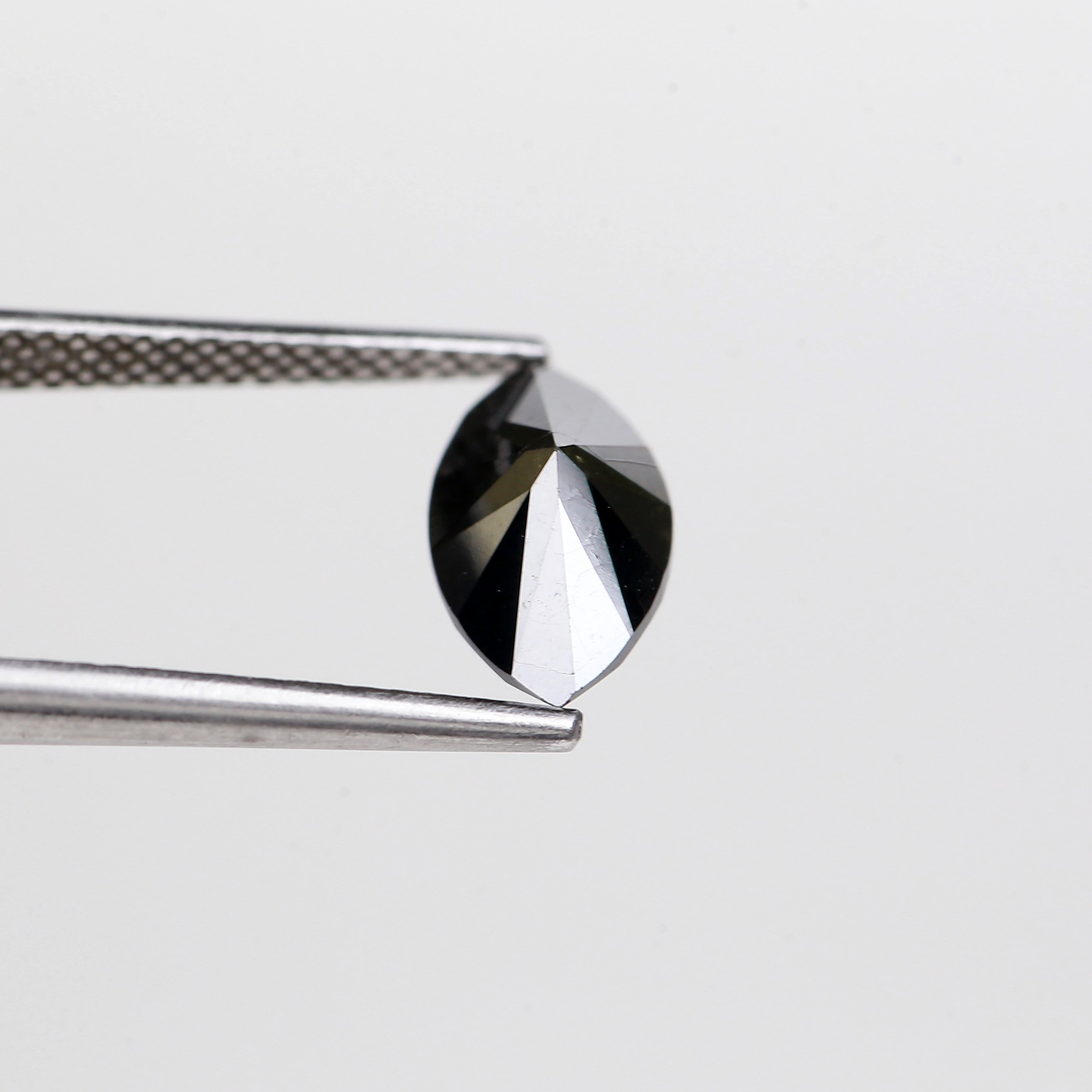 1.82 Carat Natural Marquise Brilliant Cut Black Diamond 10.89 MM