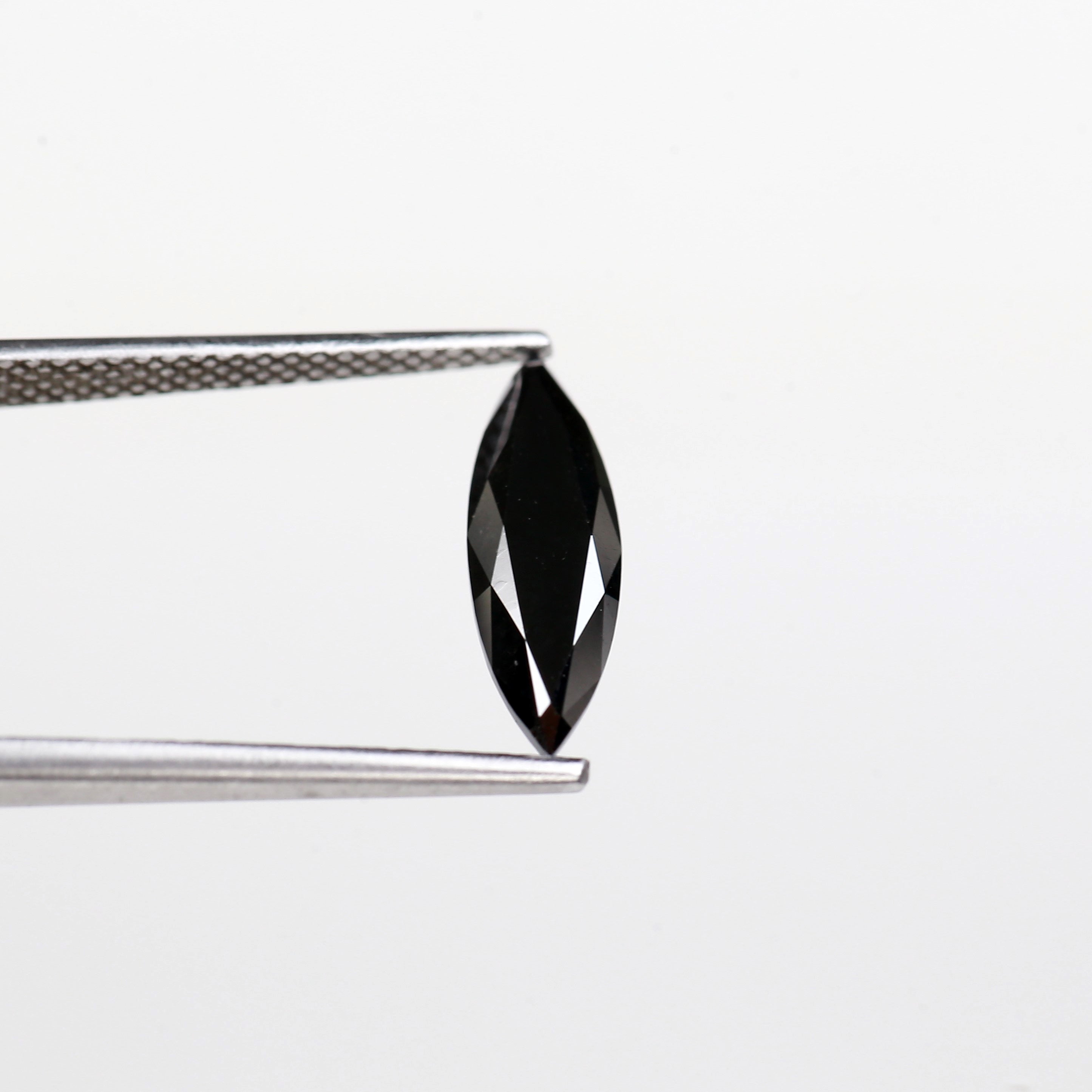 1.42 Carat Natural Marquise Elongated Black Diamond 13.70 MM