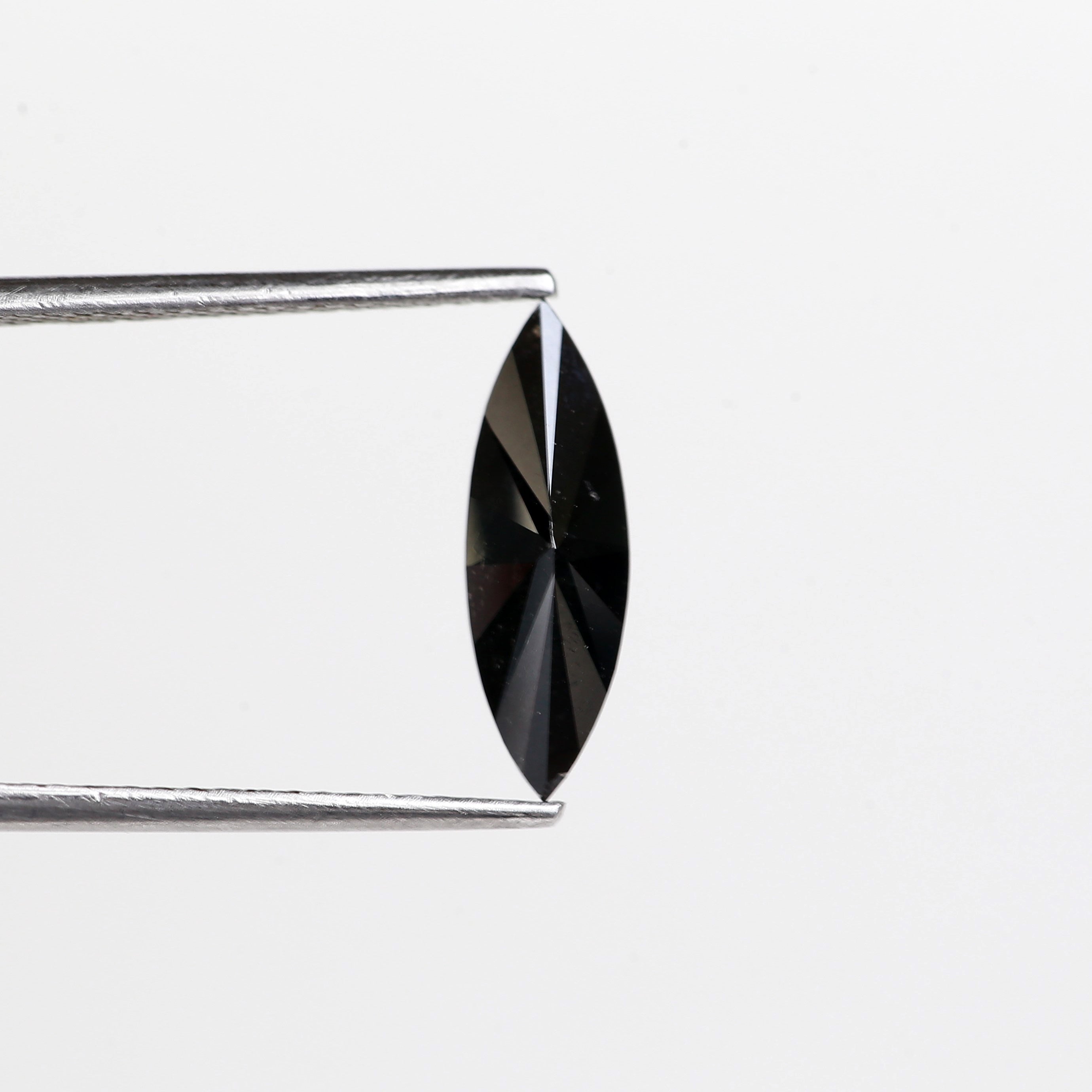 1.42 Carat Natural Marquise Elongated Black Diamond 13.70 MM