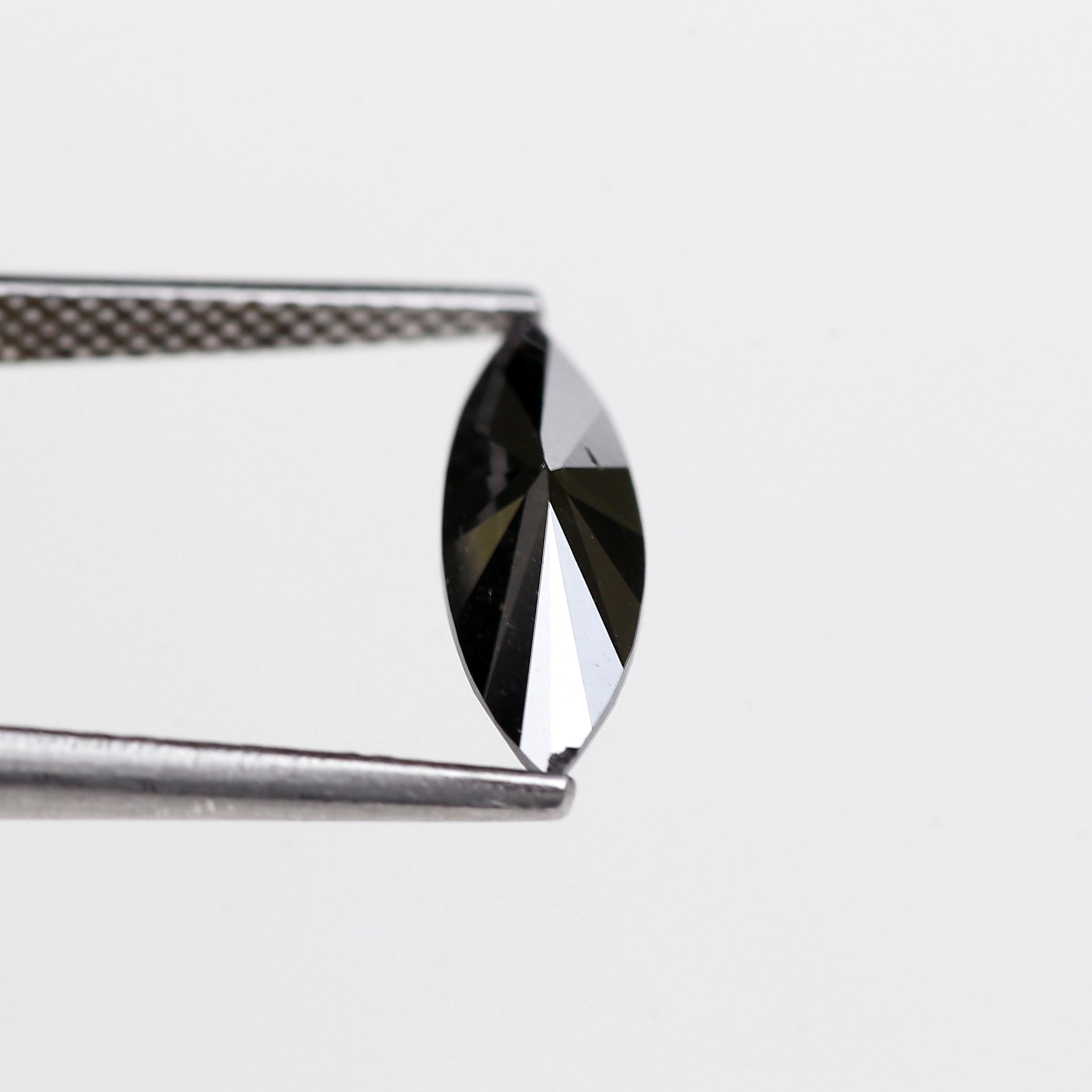 1.42 Carat Natural Marquise Elongated Black Diamond 13.70 MM