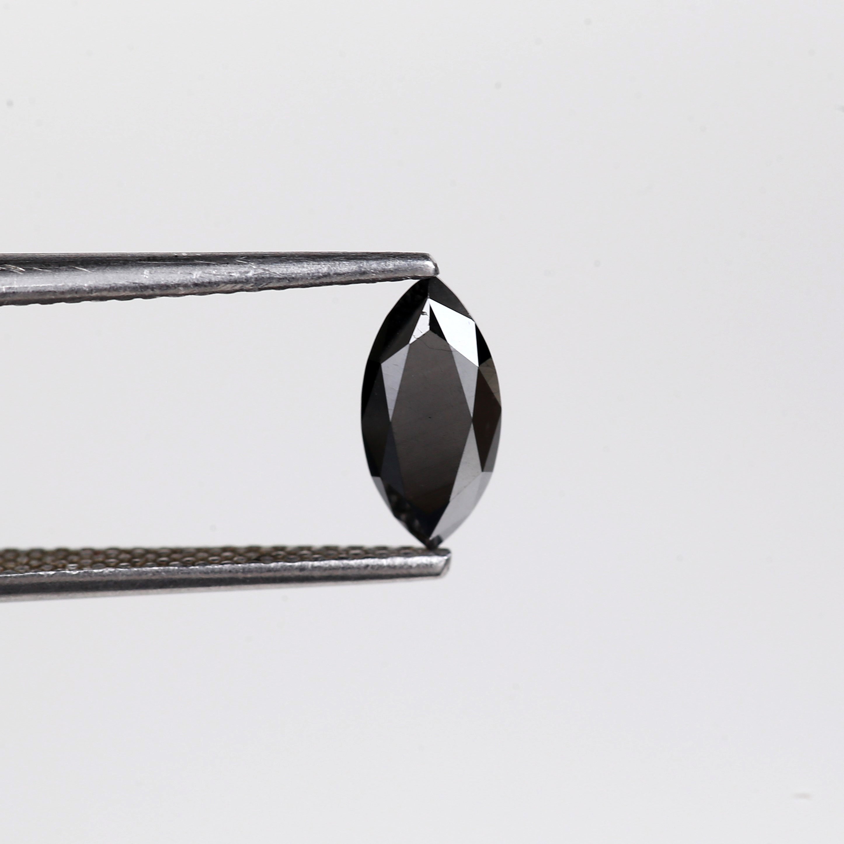 0.71 Carat Natural Marquise Cut Black Diamond For Engagement Ring
