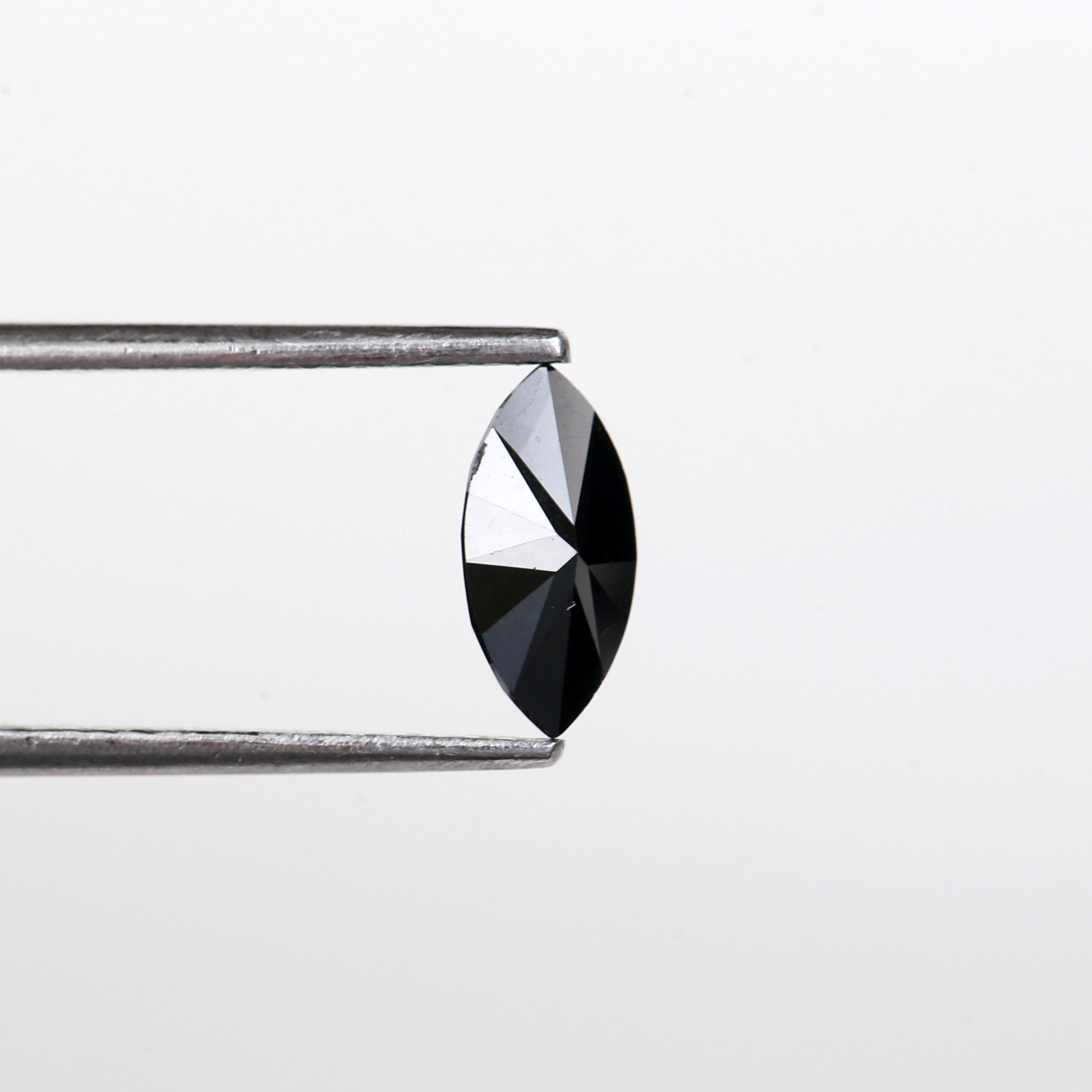 0.71 Carat Natural Marquise Cut Black Diamond For Engagement Ring