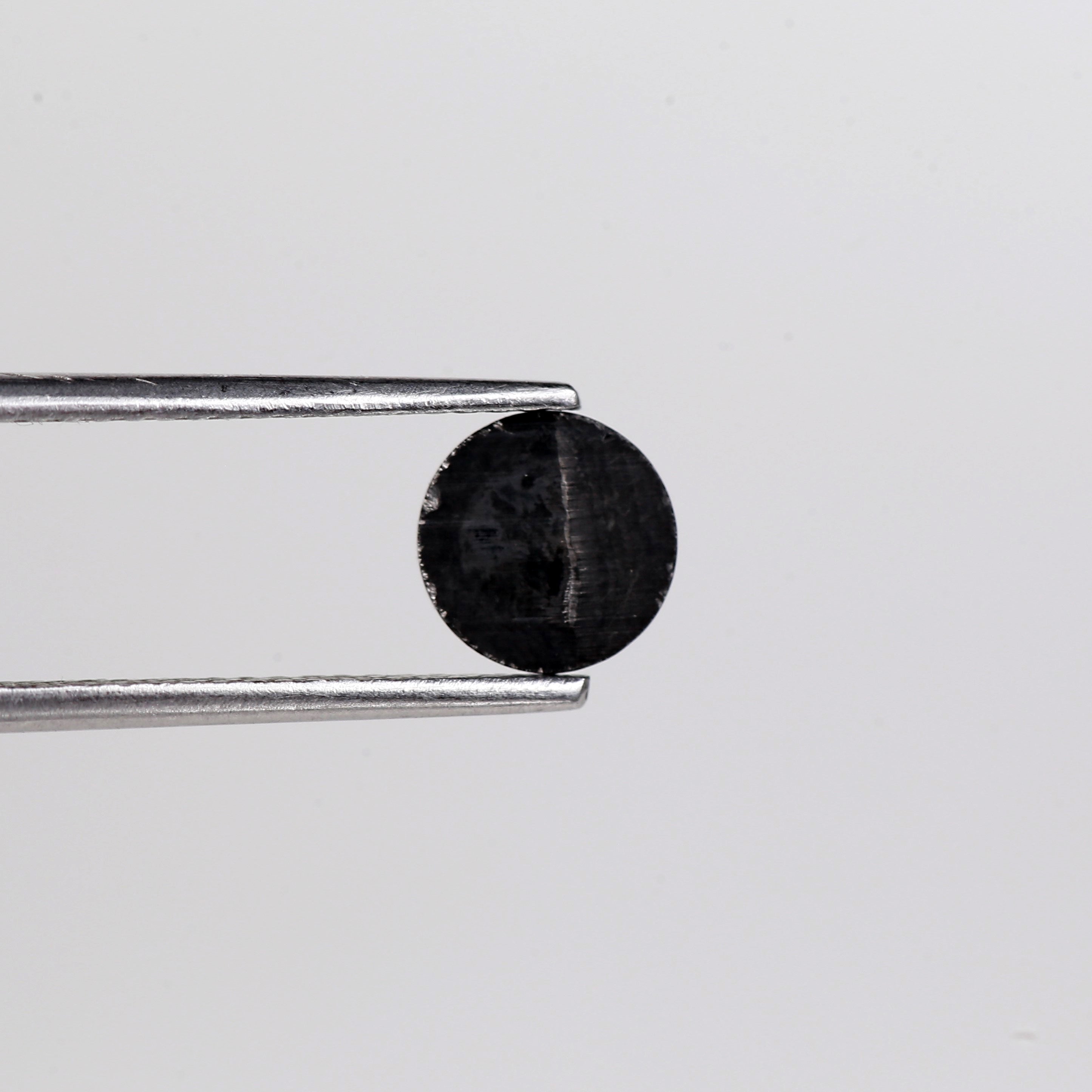 0.91 Carat Natural Rose Cut Black Diamond 6.6 MM
