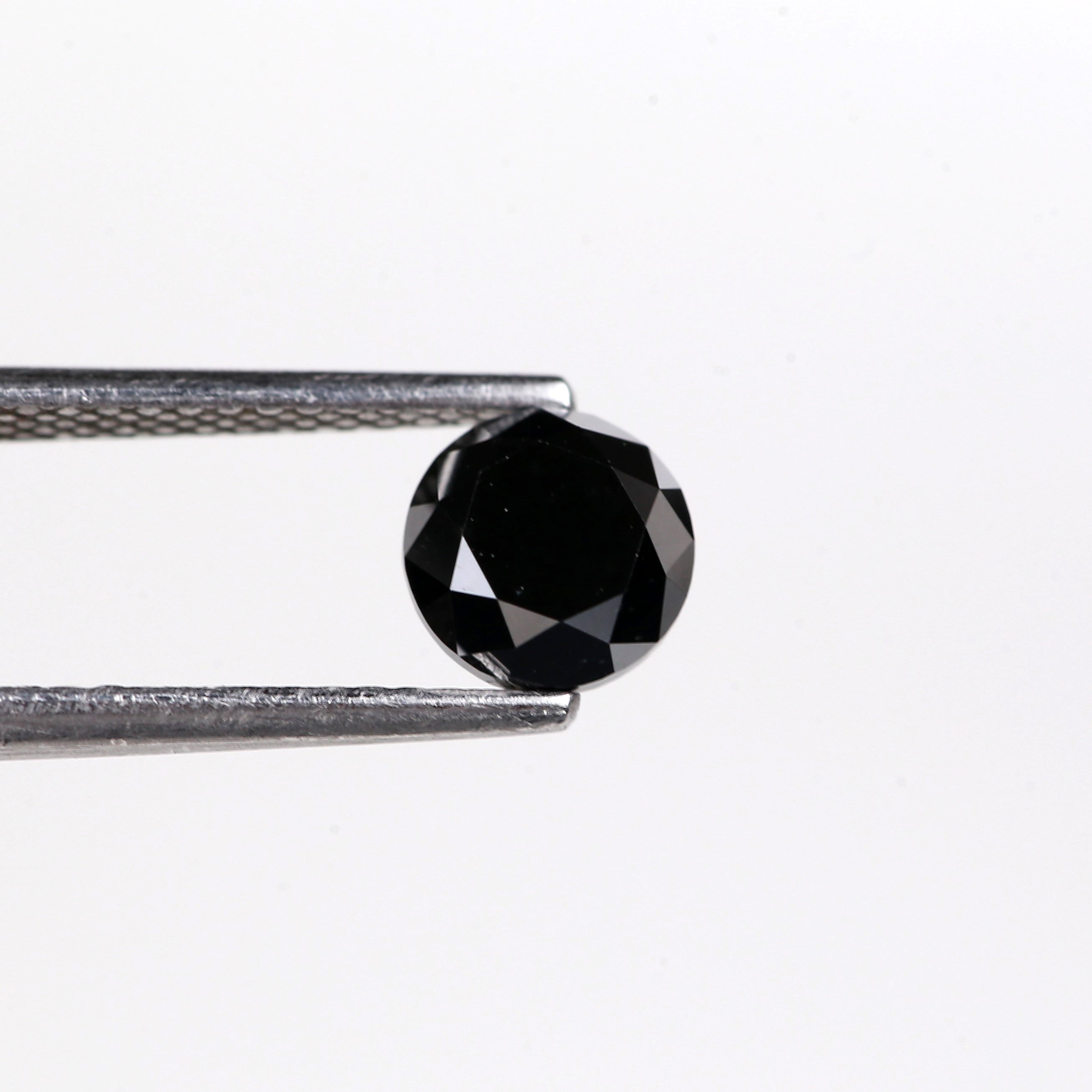 1.19 Carat Natural Round Cut Black Loose Diamond 5.8 MM