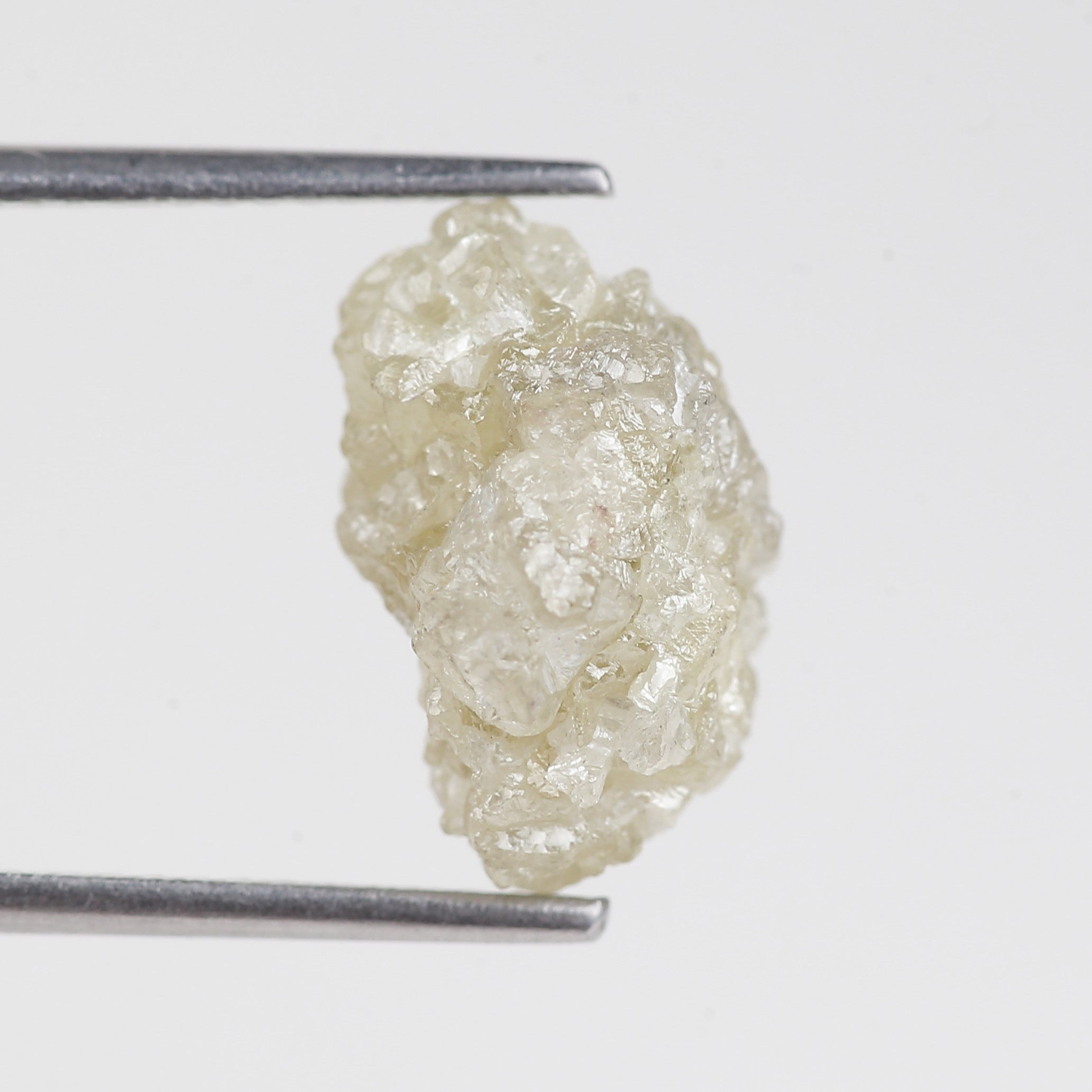 7.10 Carat Natural Rough Raw Yellowish White Diamond 12.92 MM