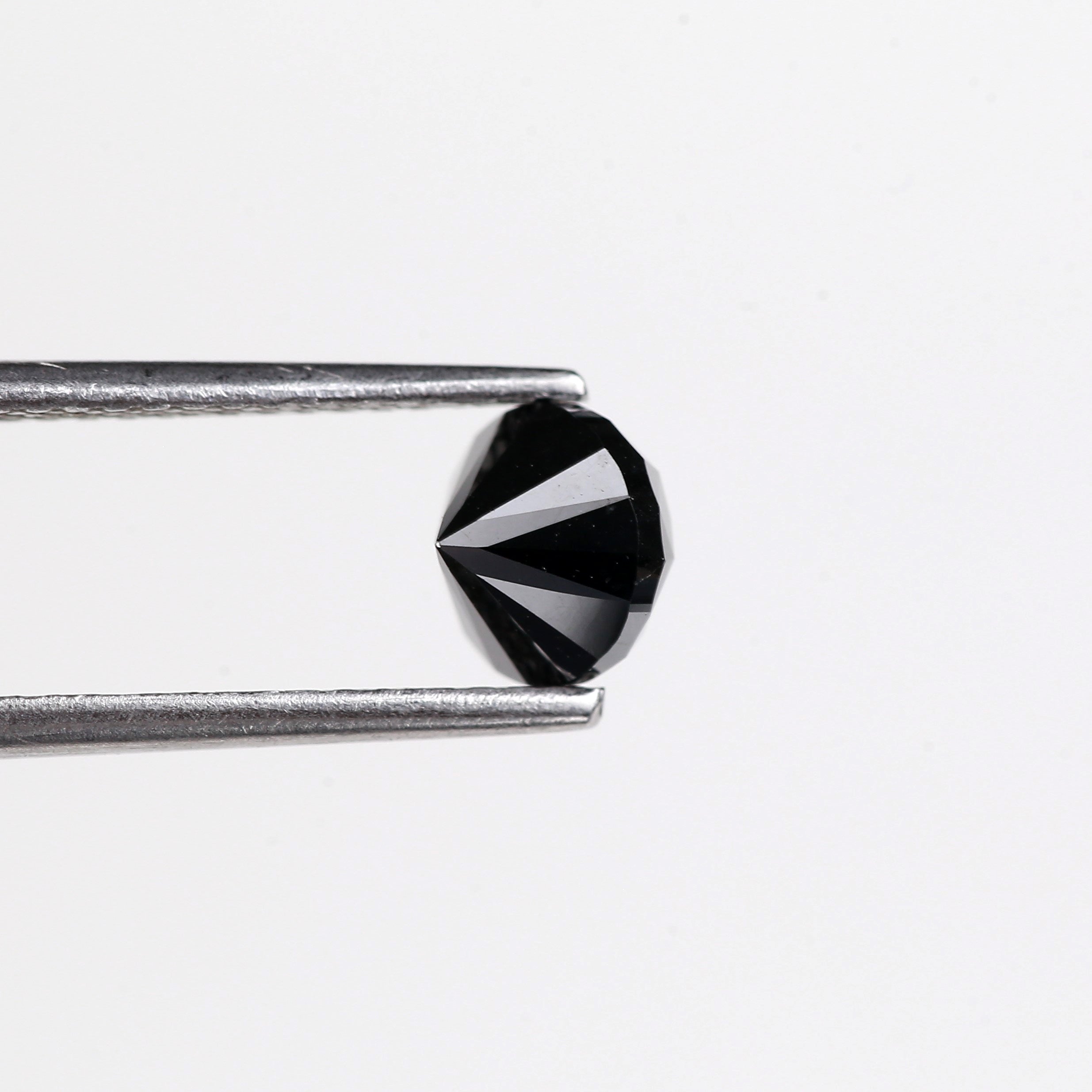1.19 Carat Natural Round Cut Black Loose Diamond 5.8 MM