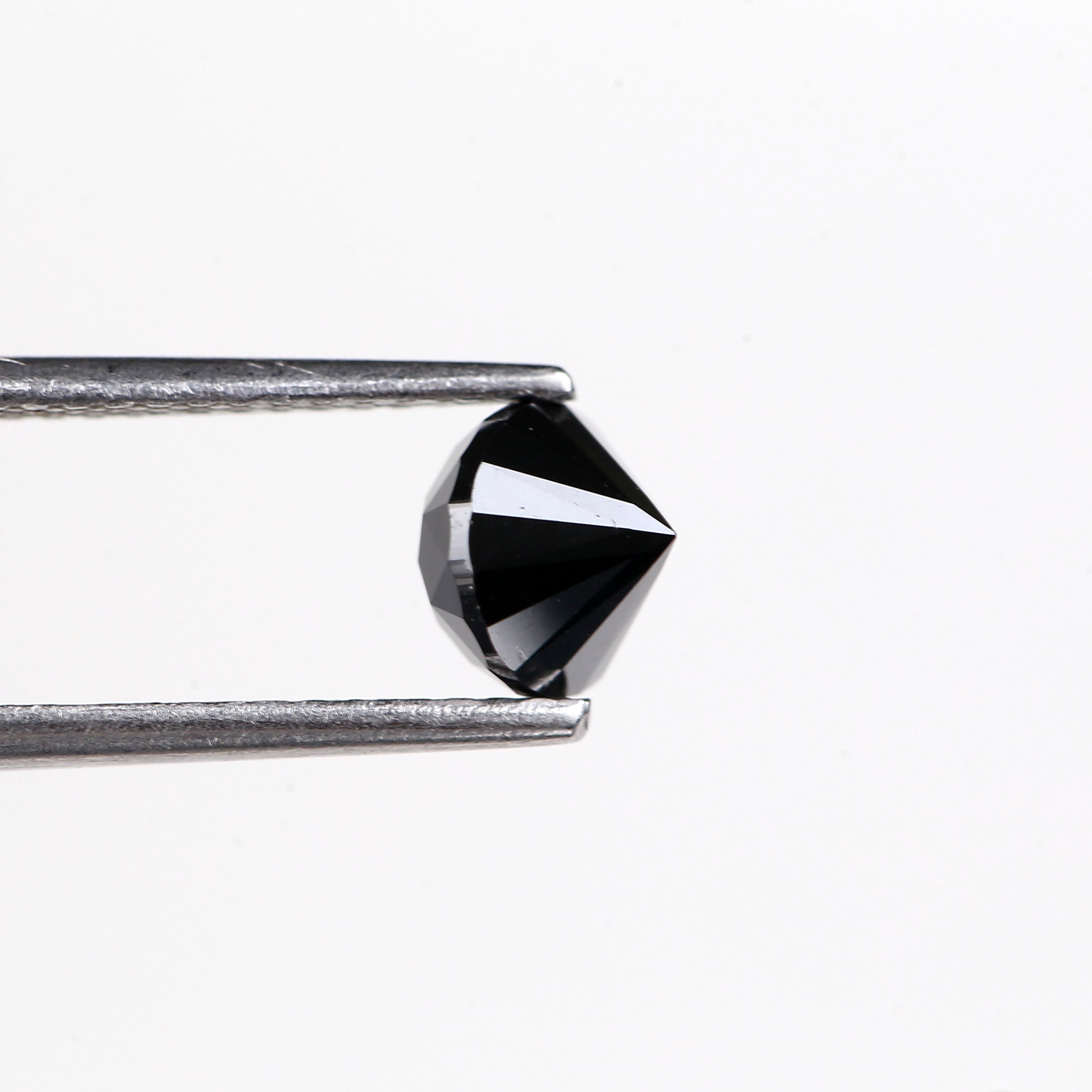 1.19 Carat Natural Round Cut Black Loose Diamond 5.8 MM