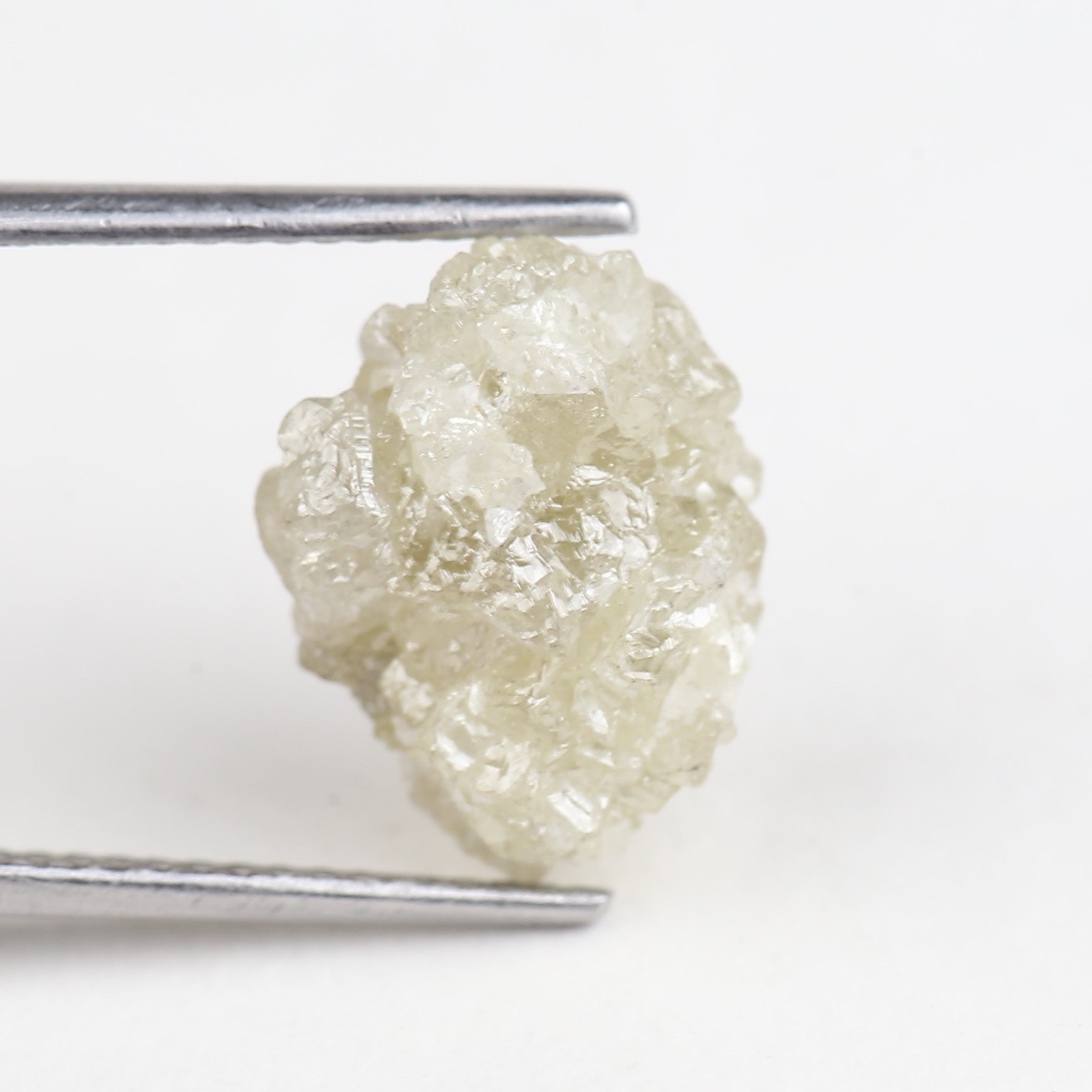 7.10 Carat Natural Rough Raw Yellowish White Diamond 12.92 MM