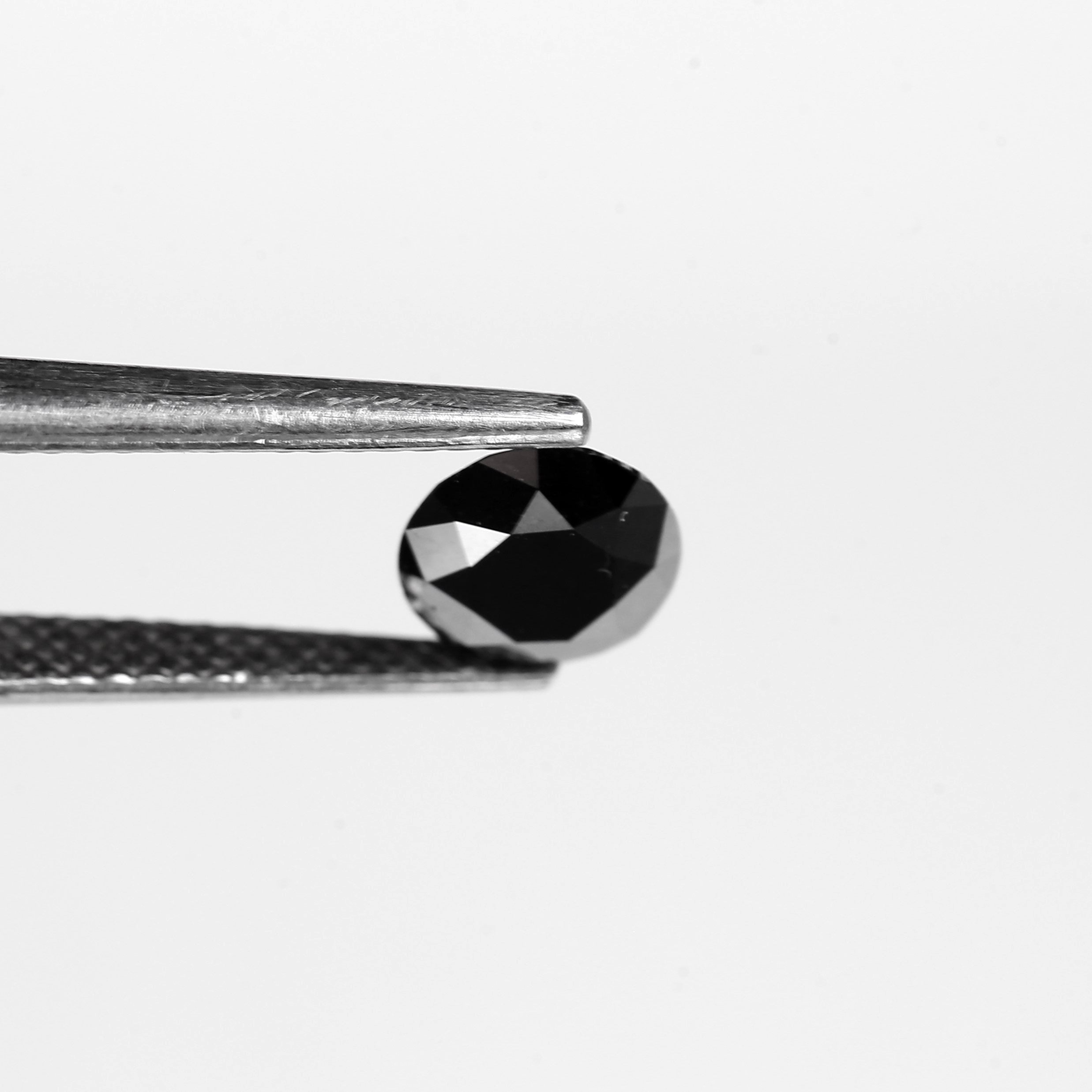 0.91 Carat Natural Round Cut Black Loose Diamond