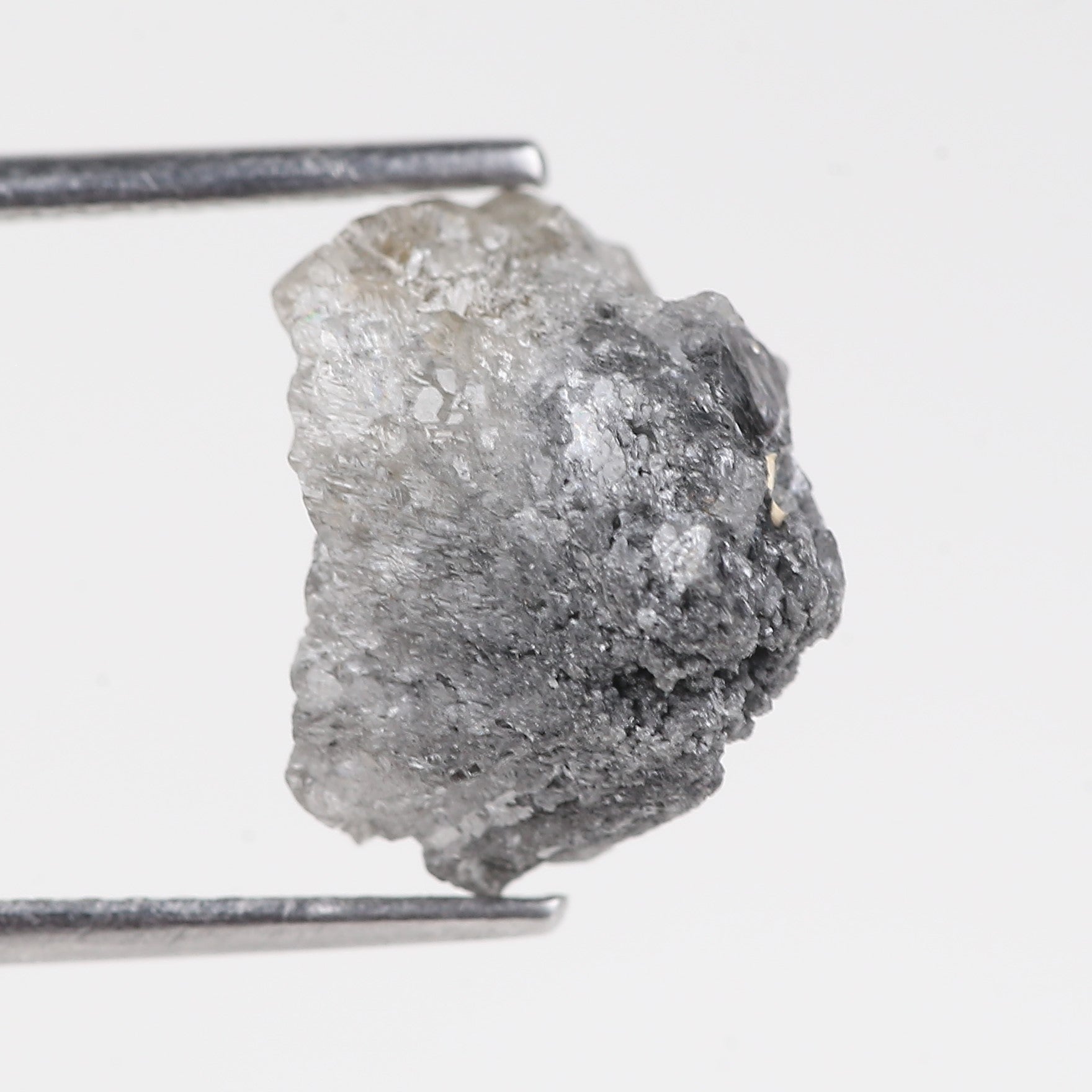 6.77 Carat Natural Rough Gray Diamond 11.99 MM
